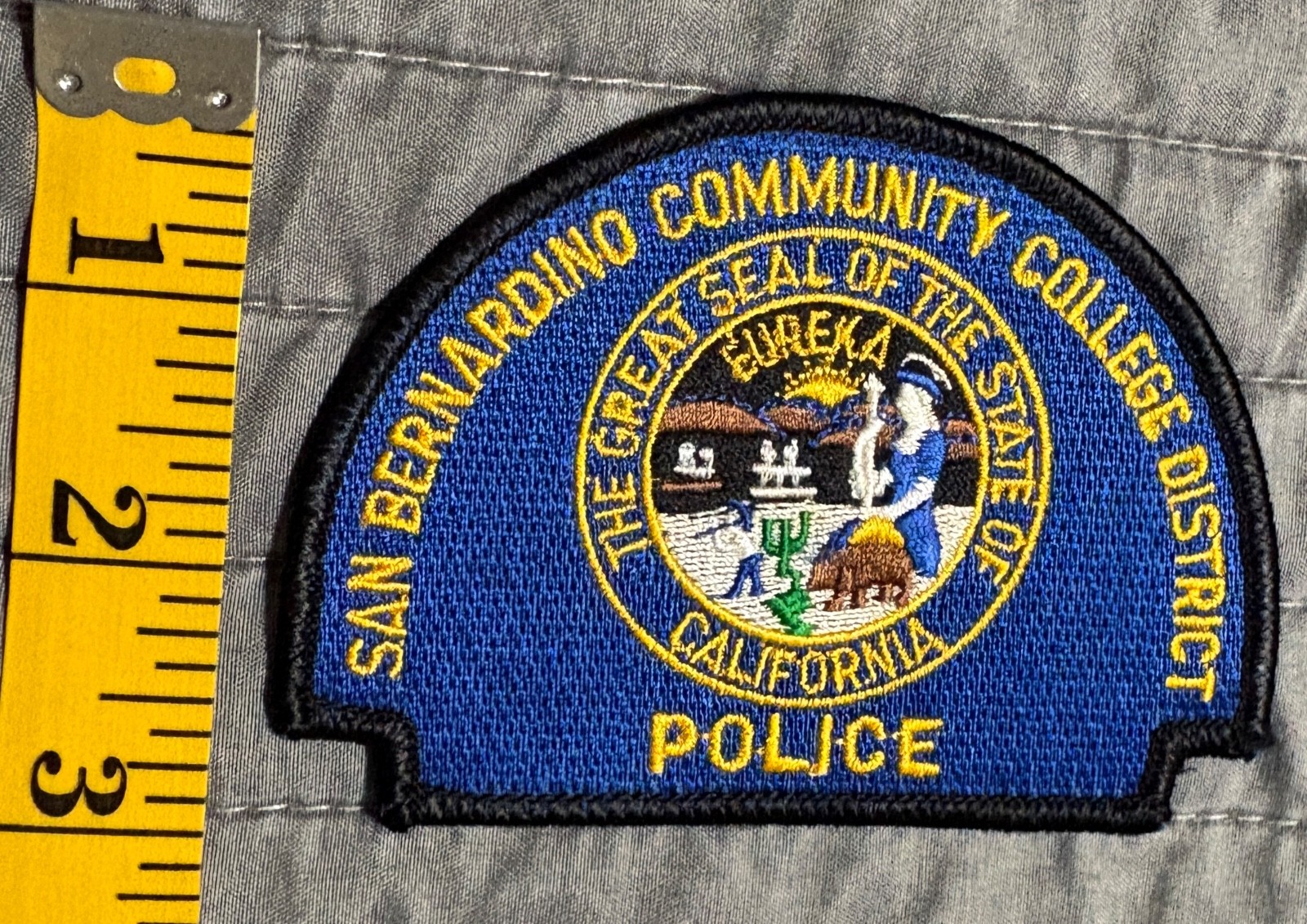 Cool San Bernardino Community College California Police Patch Vtg