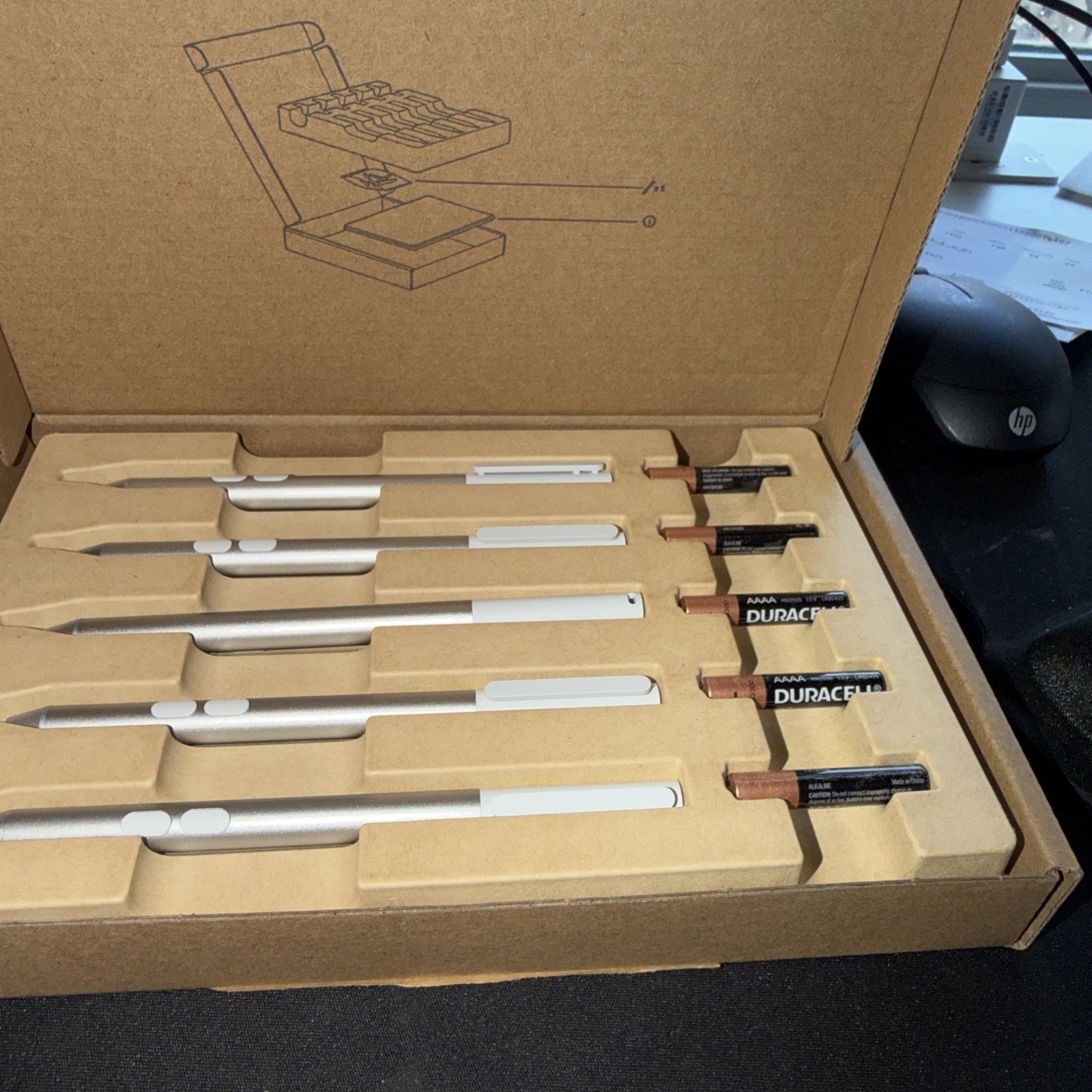 Microsoft Classroom Pen 2 (5-Pack) Model 1896 Platinum Surface Stylus Pens
