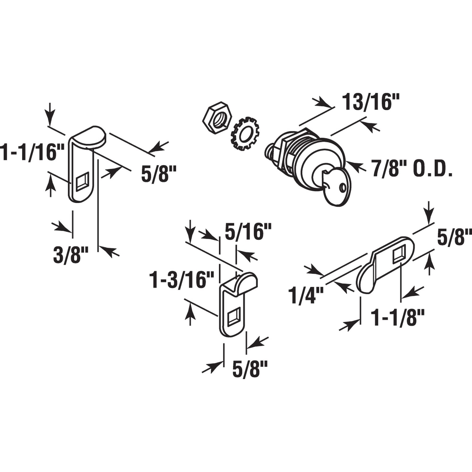 S 4648 Mailbox Lock “ Replacement Multipurpose Mailbox Lock For Several Brands “