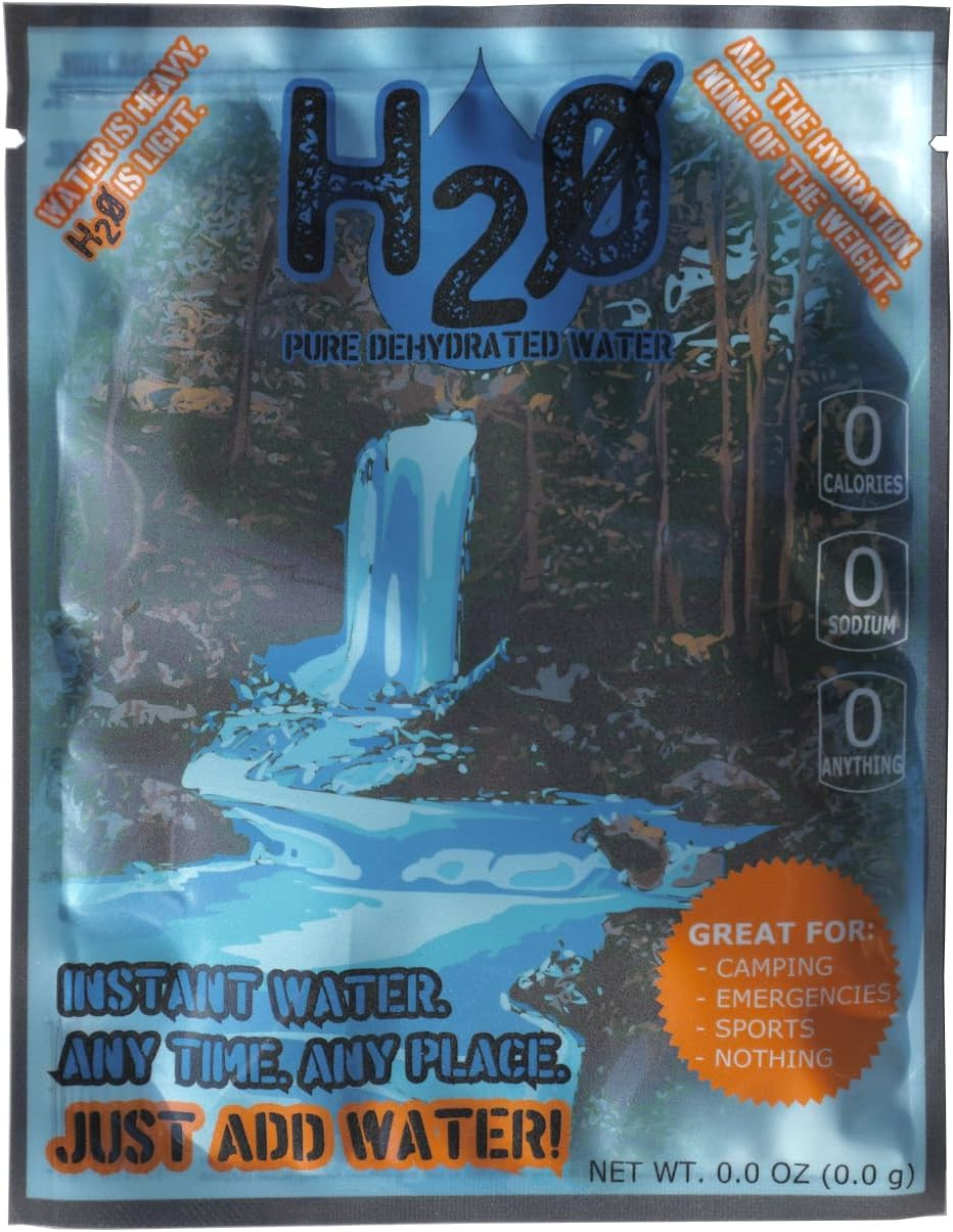 Dehydrated Water Prank Packet | H2Zero Drink Mix Gag Gift (4 Pack) | Humorous No