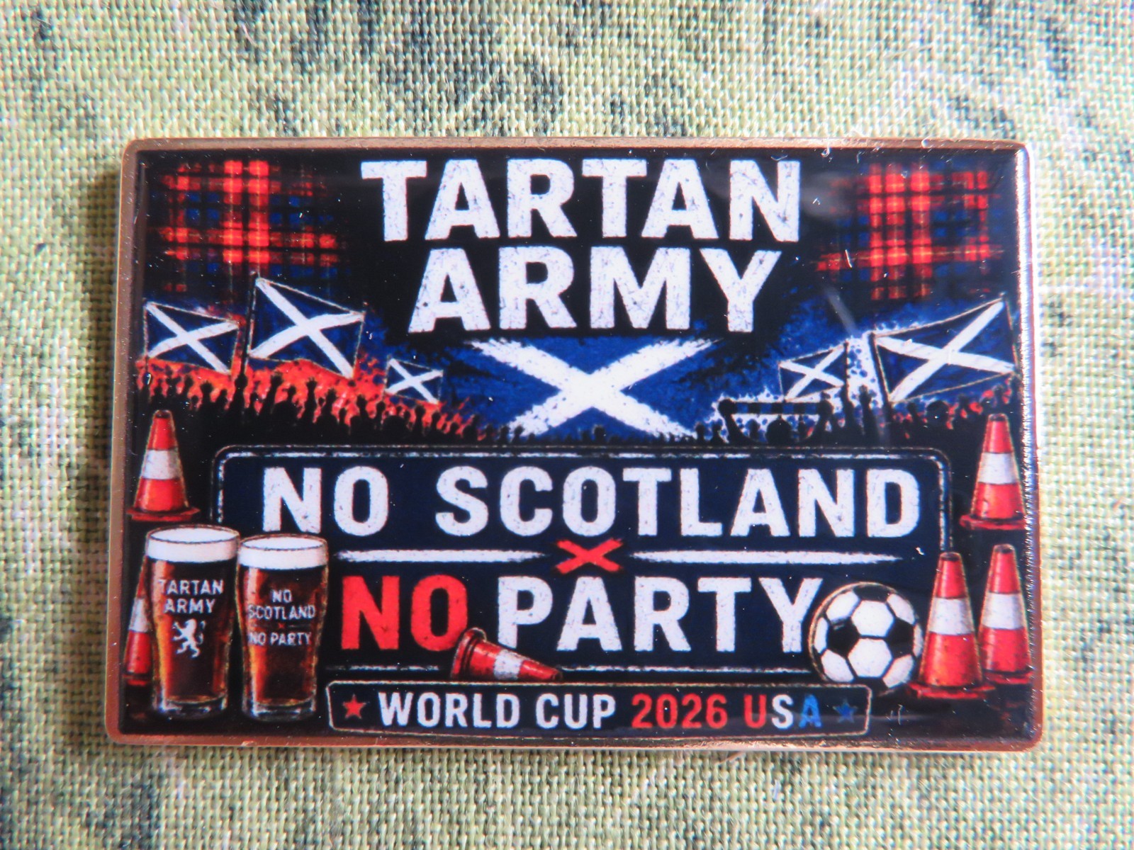 NO SCOTLAND NO PARTY TARTAN ARMY World Cup USA 2026 Golf Ball Marker