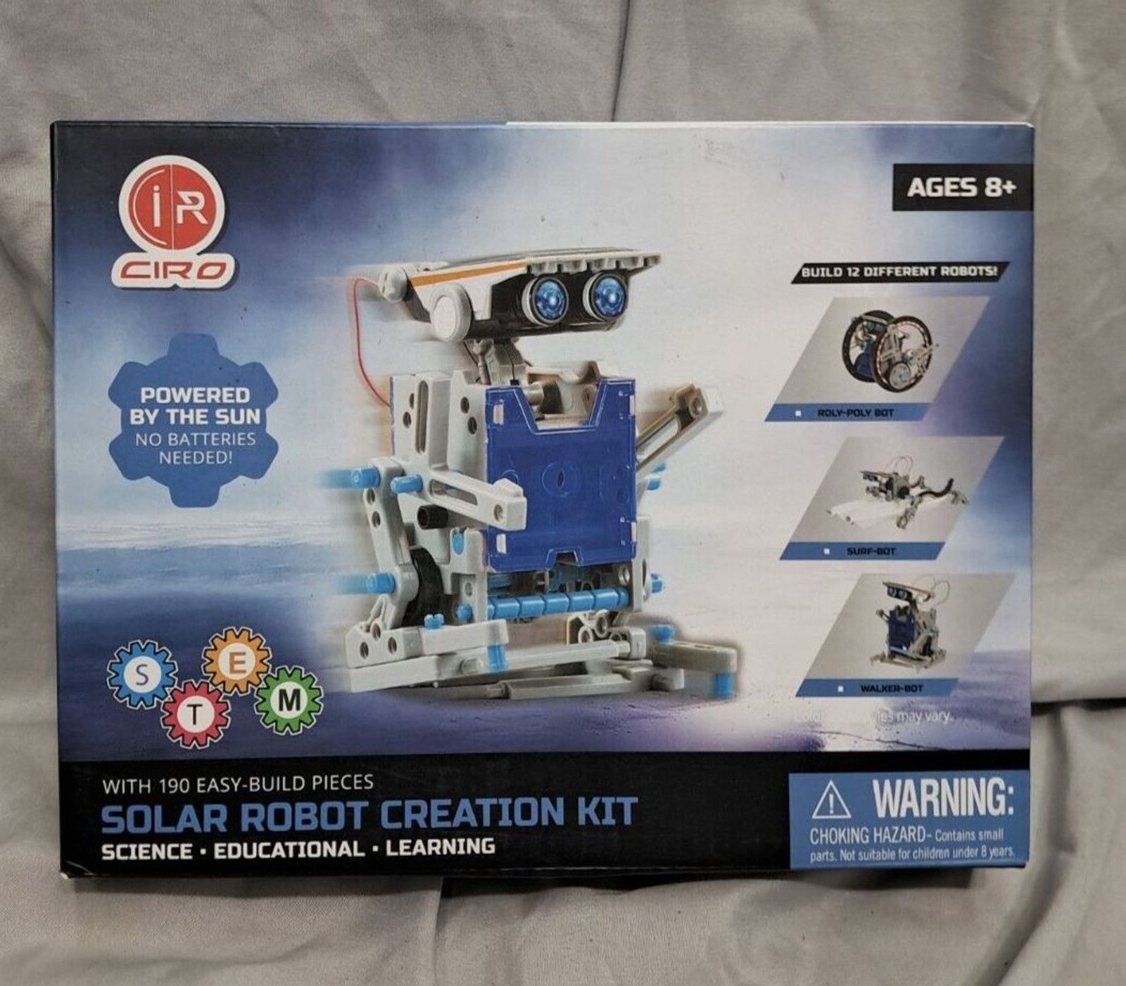 Discovery Kids Mindblown STEM 12-in-1 Solar Robot Creation 190-Piece Kit Ciro