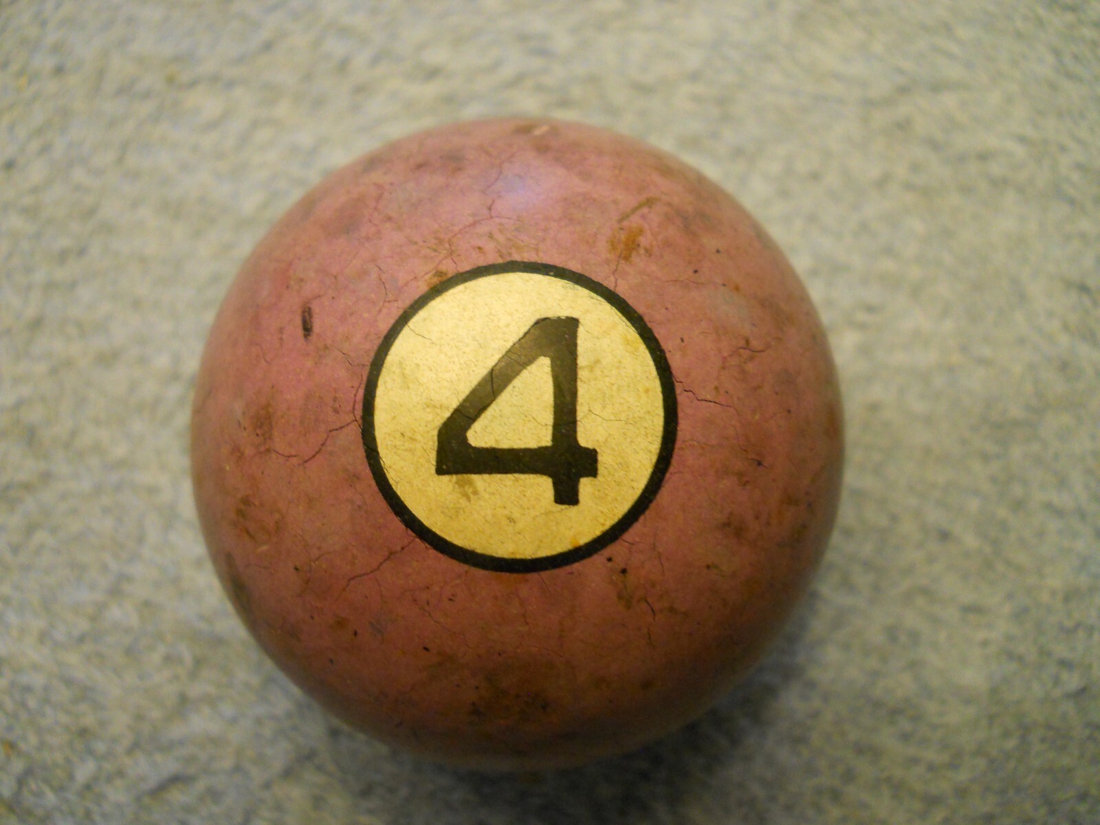 Vintage Clay Billiard Ball- #4