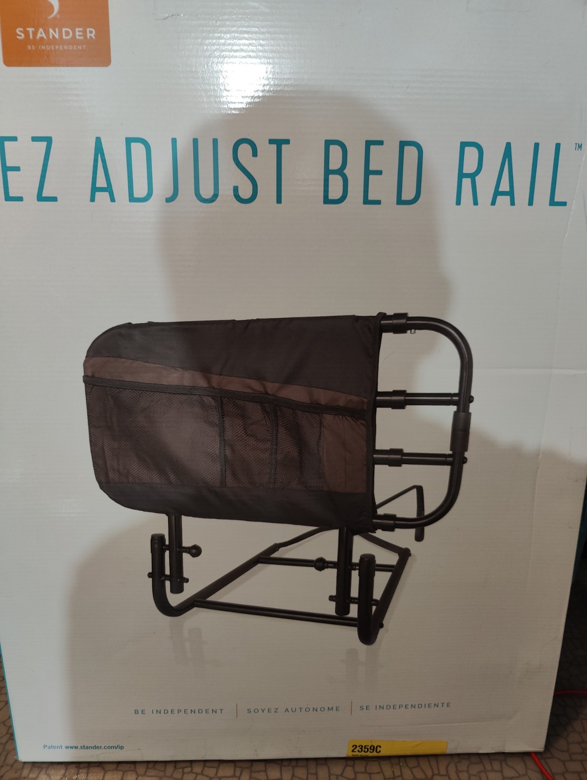 Stander EZ Adjust Bed Rail Elderly Adults Home Bed Railing & Assist Handle