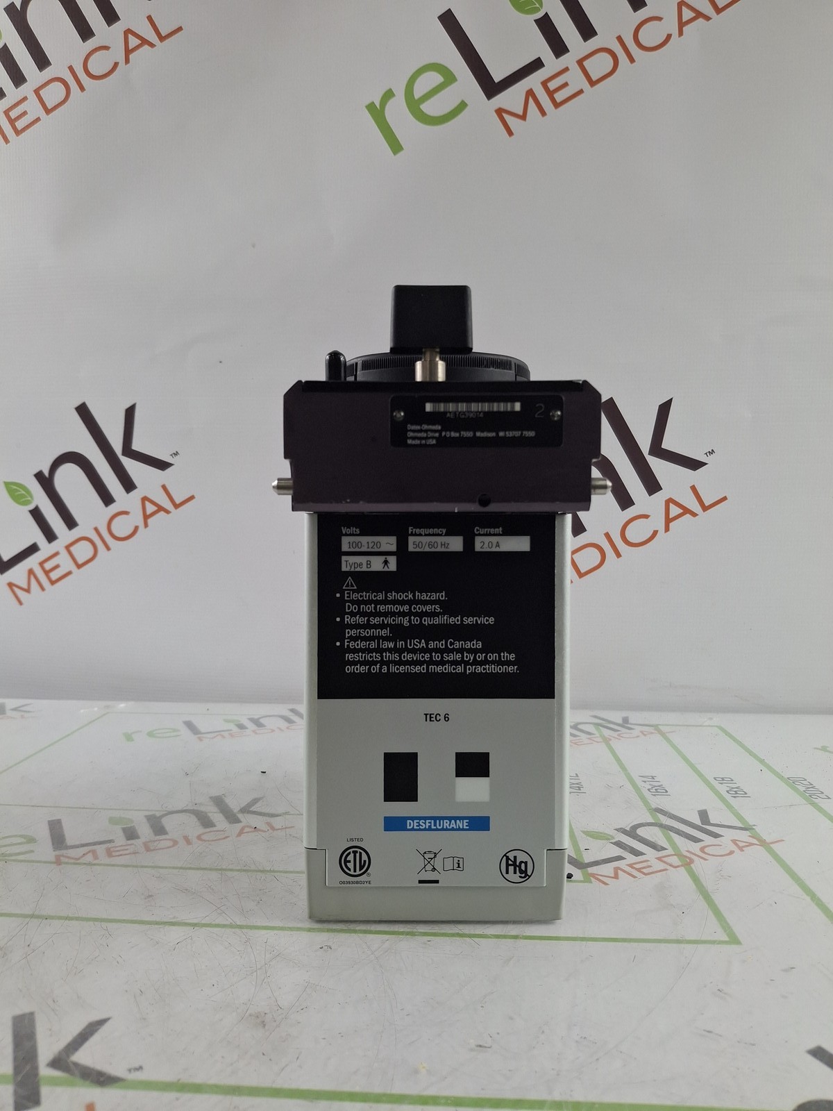 Datex-Ohmeda Tec 6 Plus Desflurane Vaporizer