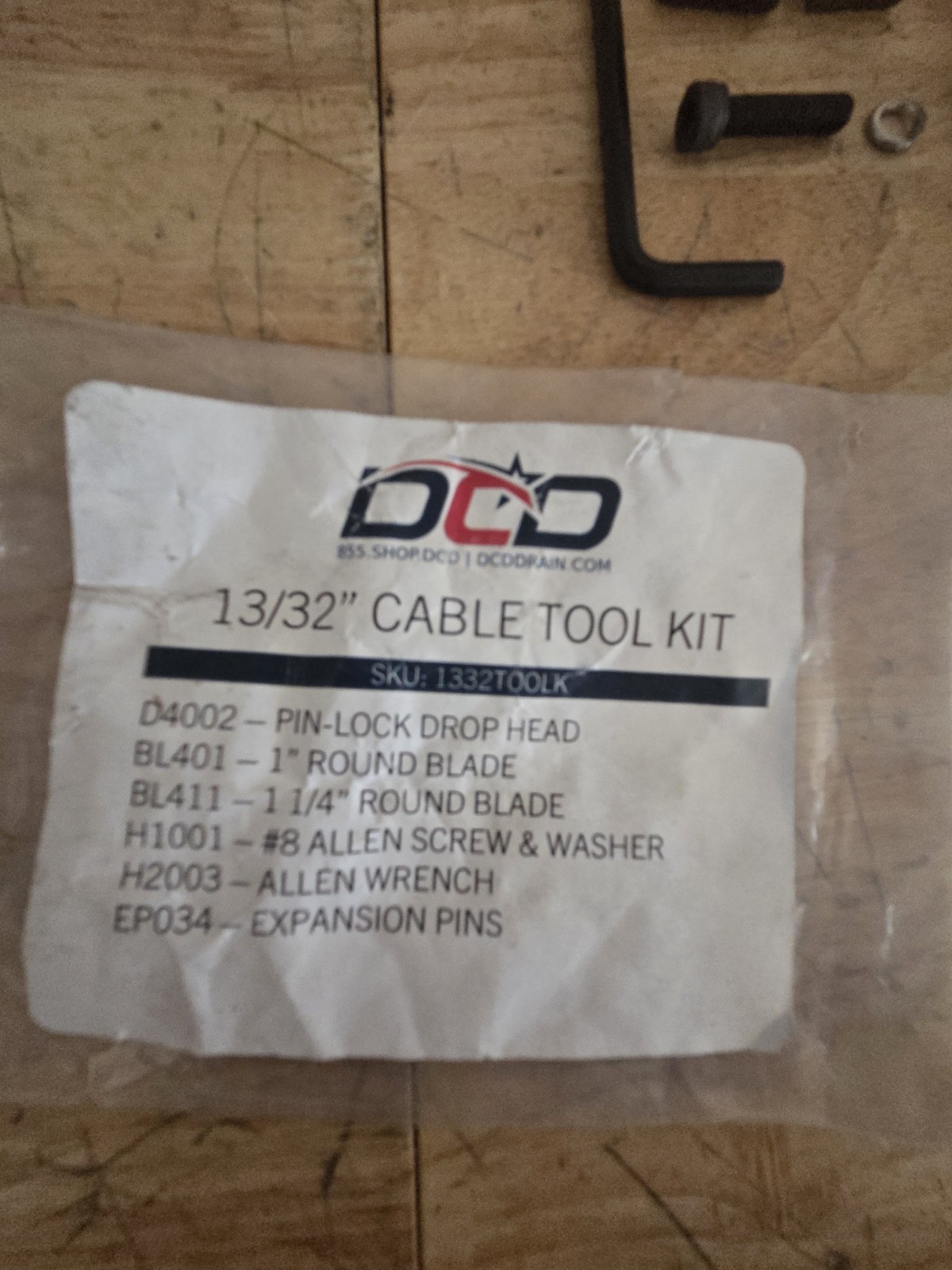 1332TOOLK DCD 13/32" CABLE TOOL KIT