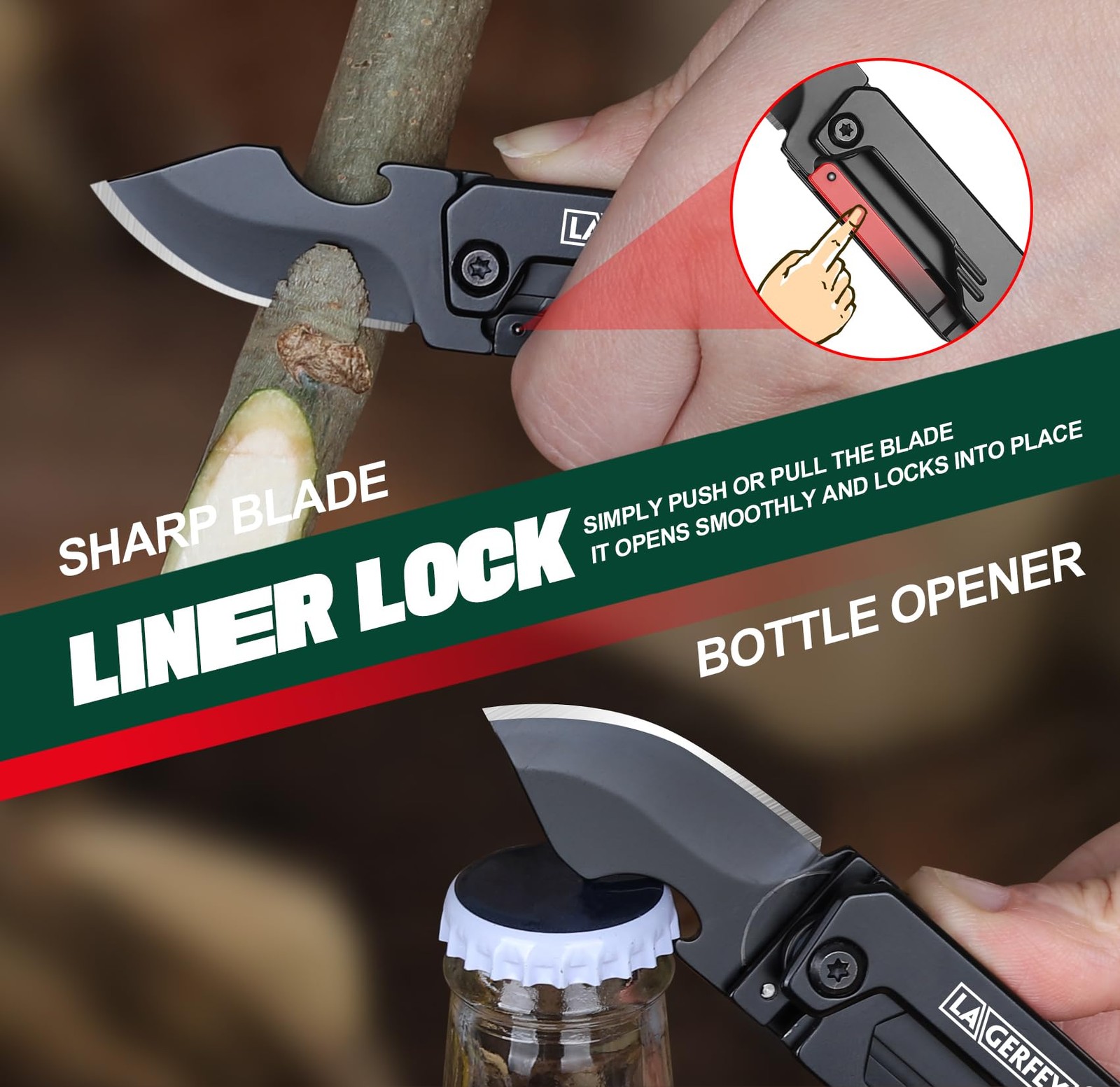 Stocking Stuffers for Men - Pocket Knife Gifts for Men, Keychain Multitool - ...