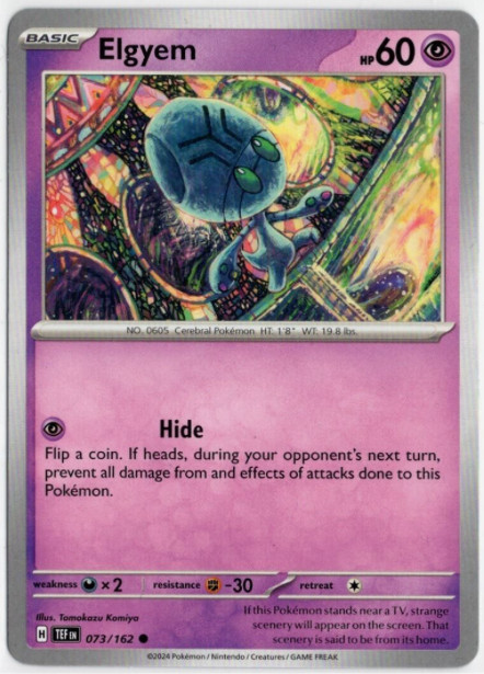 Pokemon - Temporal Forces -  073/162 Elgyem - NM/M