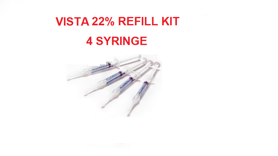VISTA Dental Fluorescent™ Refill Whitening Kit 22% C P 1.2mL Syringe FRESHH