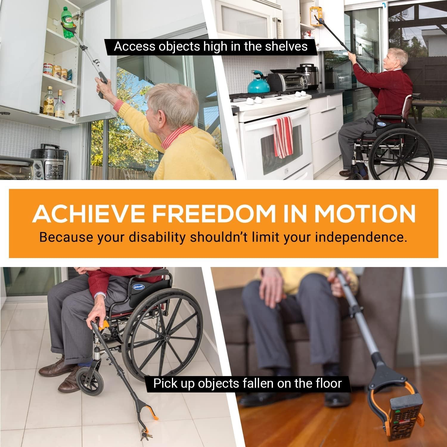 Adjustable Grabber Reacher - Mobility Solution for Elderly
