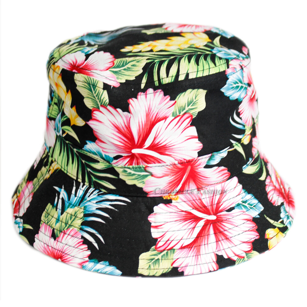 Bucket Hat Boonie Visor Cap Hawaiian Fishing Camping Safari Summer Outdoor Men
