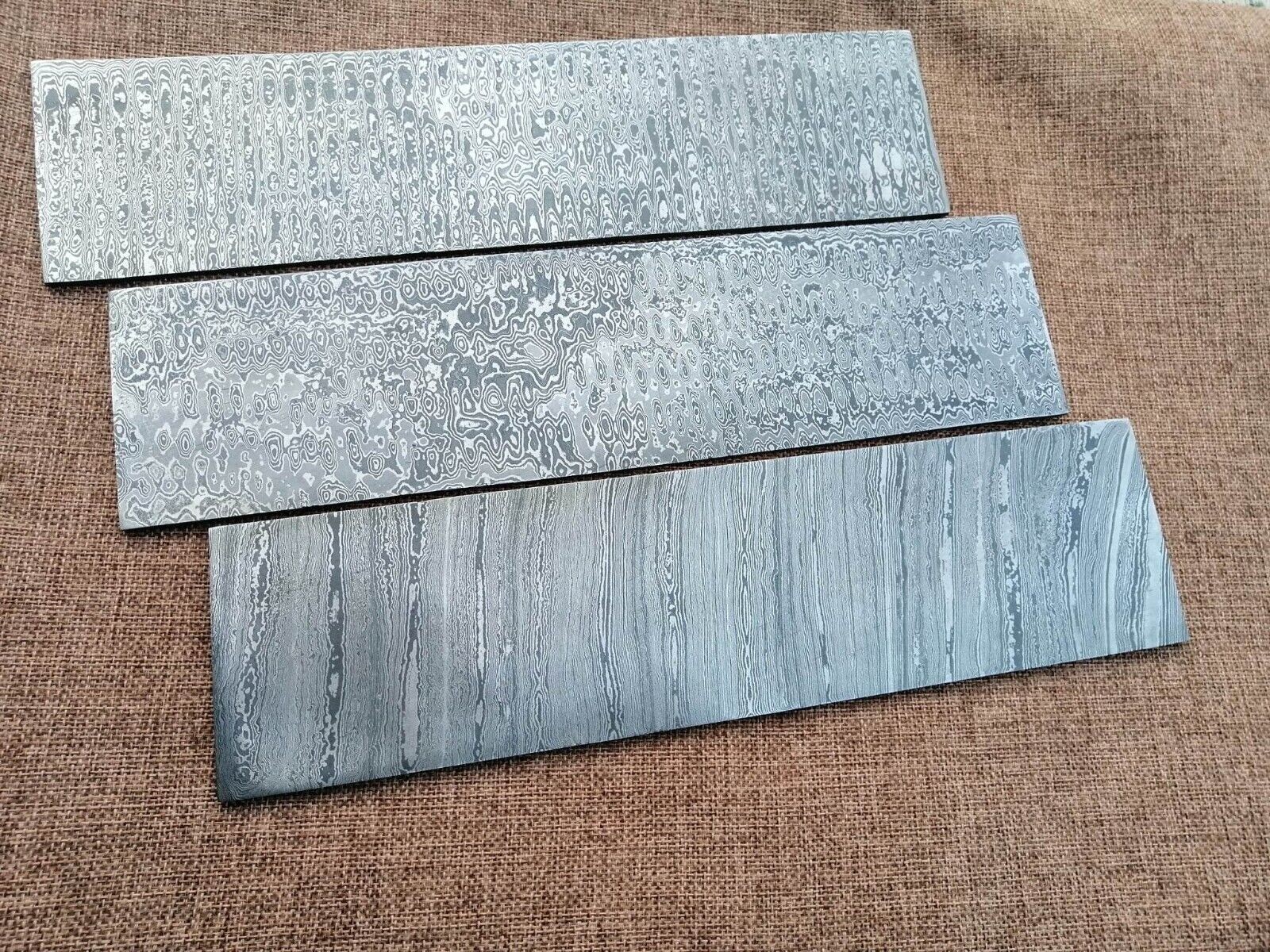 HUNTSMAN DAMASCUS STEEL BILLET BLANK,BLADE, KNIFE MAKING SUPPLIES - 1/8" Thick