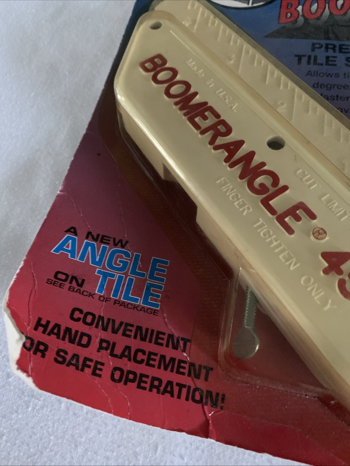 Boomerrangle 45 Precision Cutting Tile Saw Attachment New 45 Miter Holds All