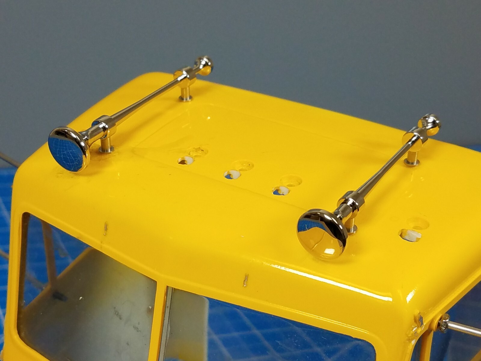 Pair Chrome Brass Air Horn Tamiya R/C 1/14 King Grand Knight Hauler Globeliner
