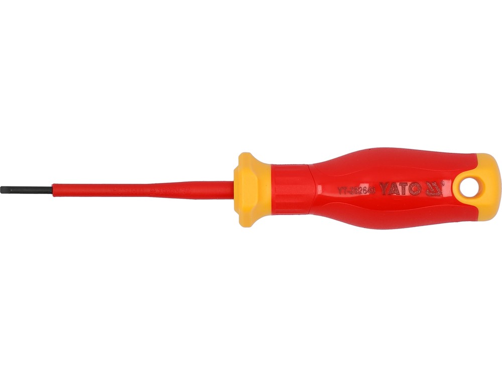 Yato Insulated Slotted Screwdriver Extra Slim 2.5 X 75mm YT-282640