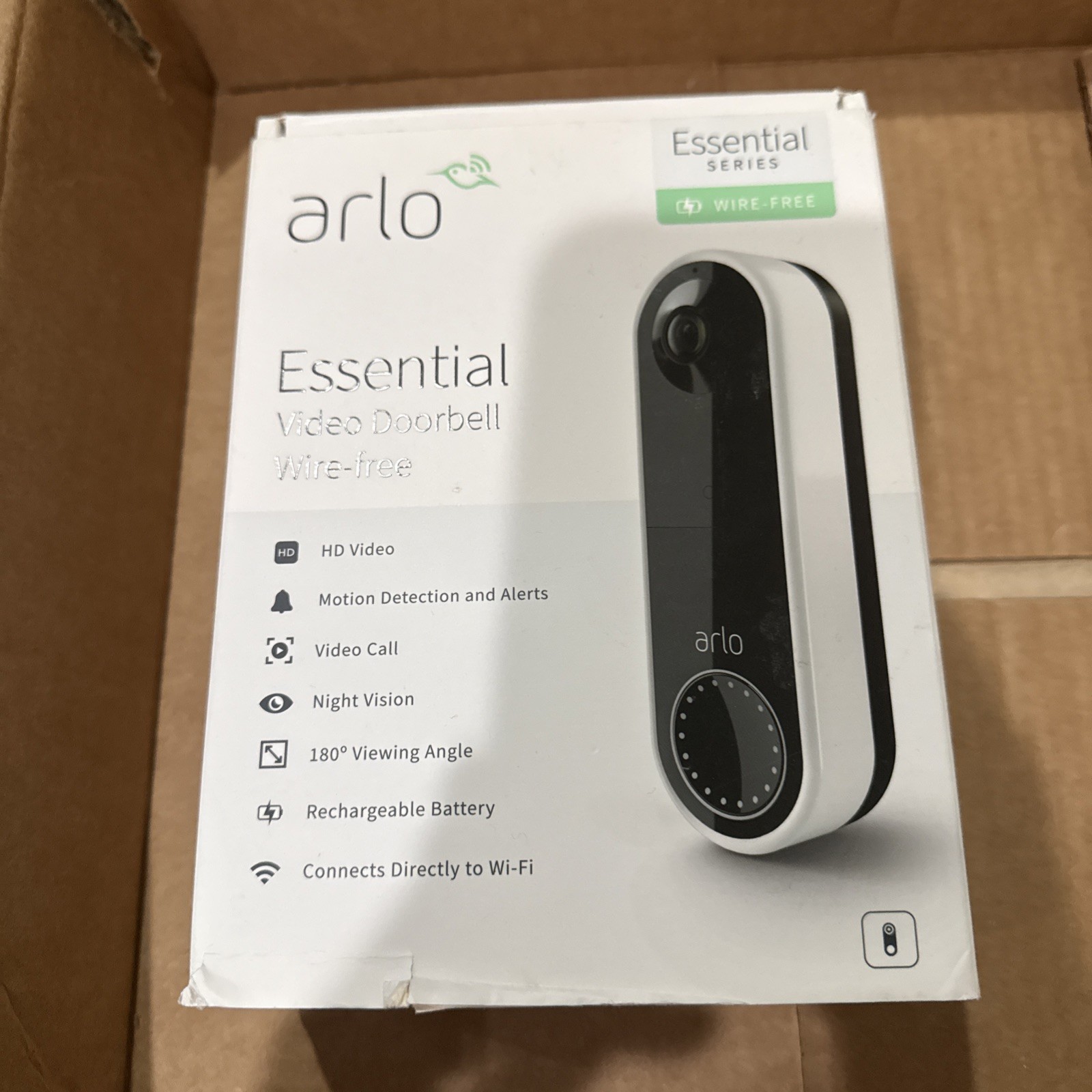 Arlo Essential Wired Battery Video Doorbell Wire-free