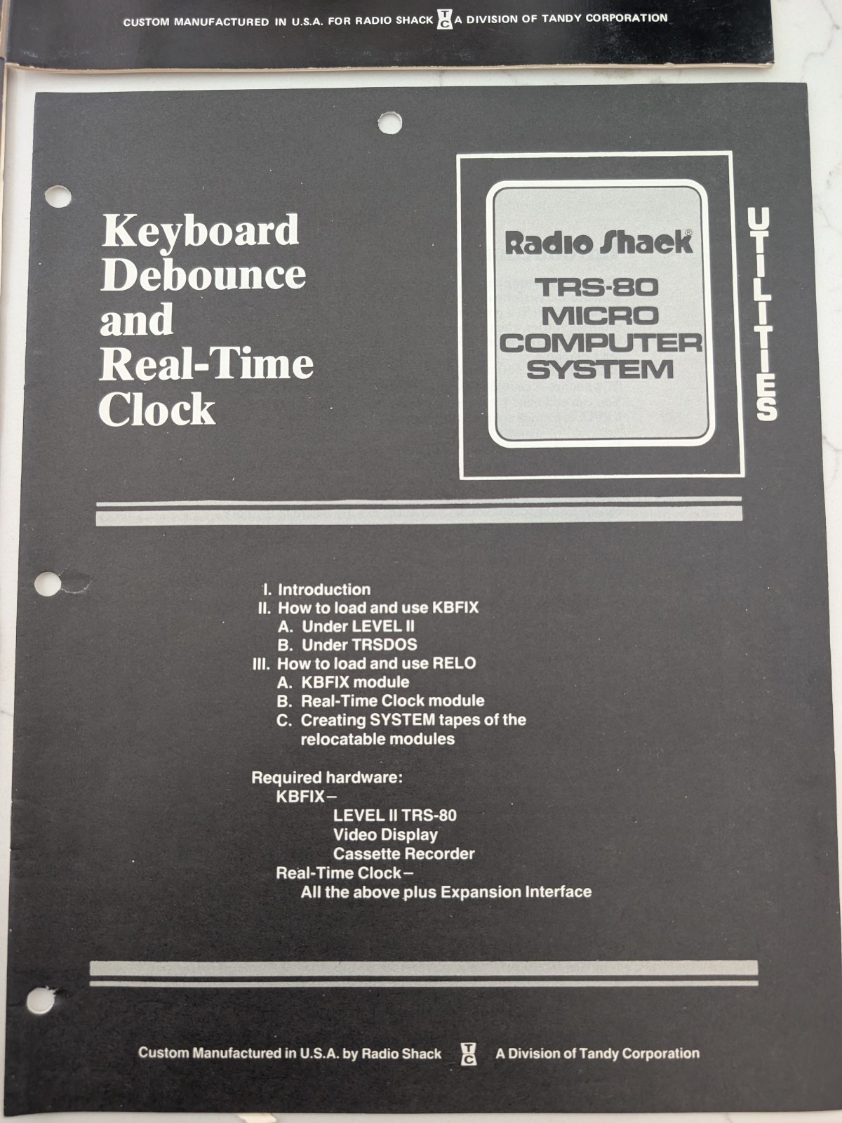 Radio Shack TRS-80 Manuals Lot TBUG Z-80 Monitor RS-232-C Expansion Interface