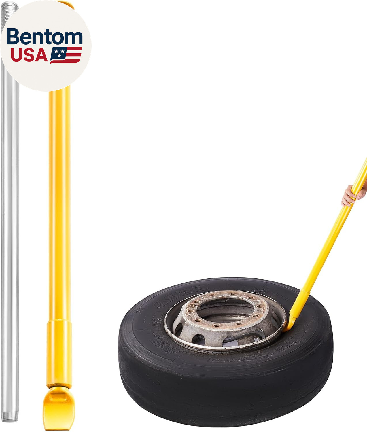 Tire Bead Breaker Slide Hammer, 46.3" Length Heavy Duty Steel Tire Bead Breaker,