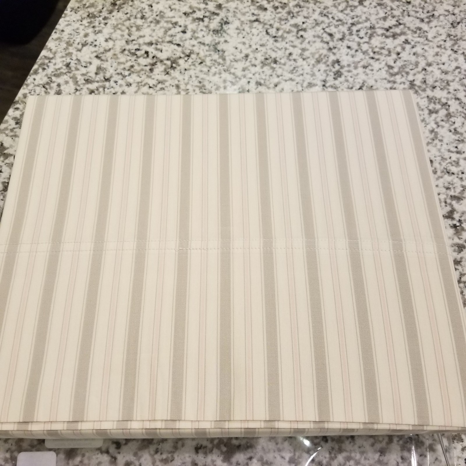 Ralph Lauren King Flat Sheet &2Pillowcases- FRANCOISE DOMINIQUE Cream 3Pc 0000