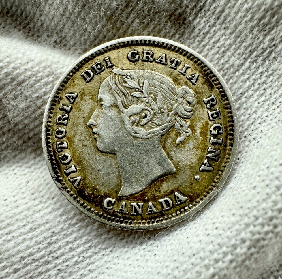 1891 Canada 5 Cent Silver Victoria KM #2 High Grade Highly Collectible