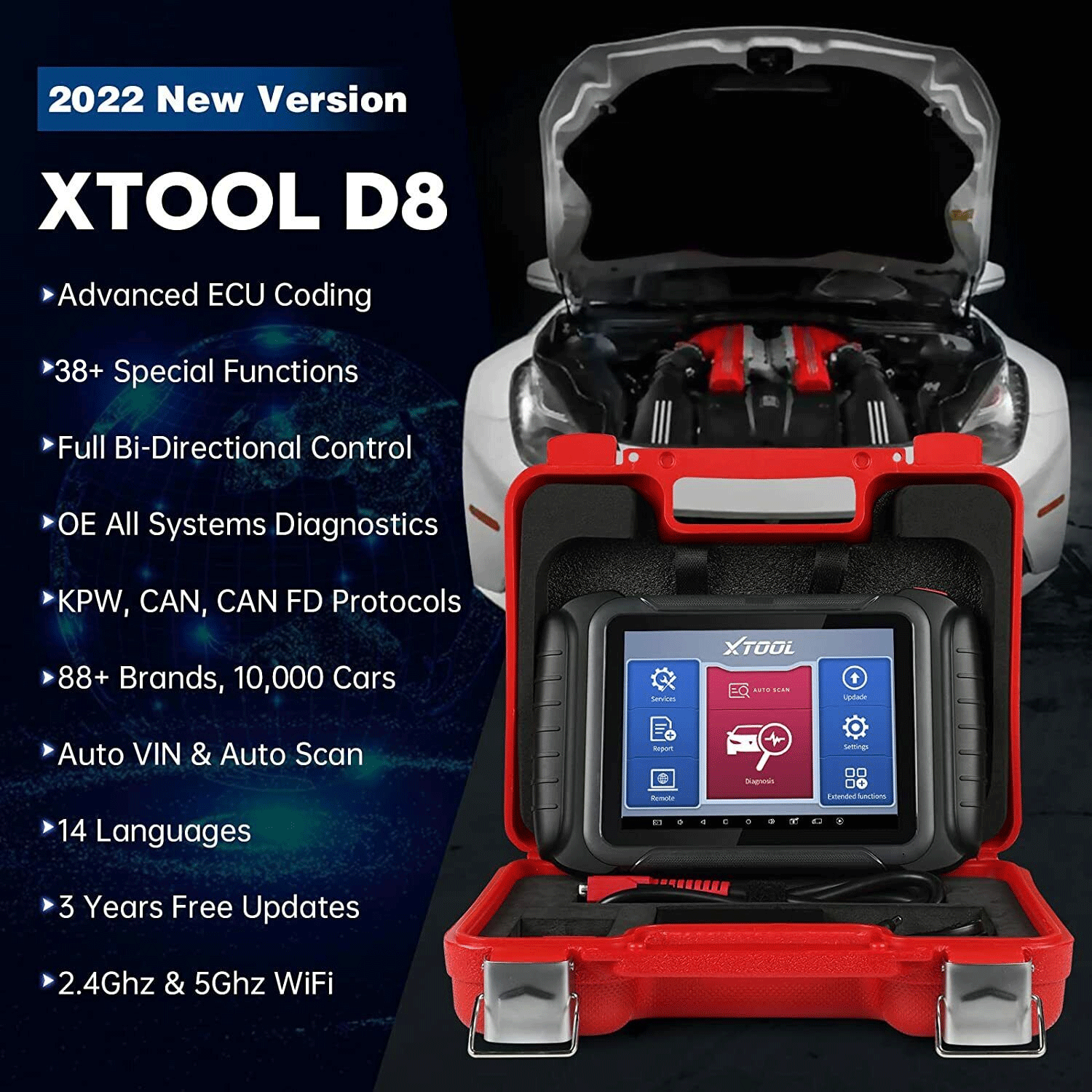 XTOOL D7 D8-BT D9-BT PAD PLUS A30M Full System Diagnostic Scanner Car Key Coding
