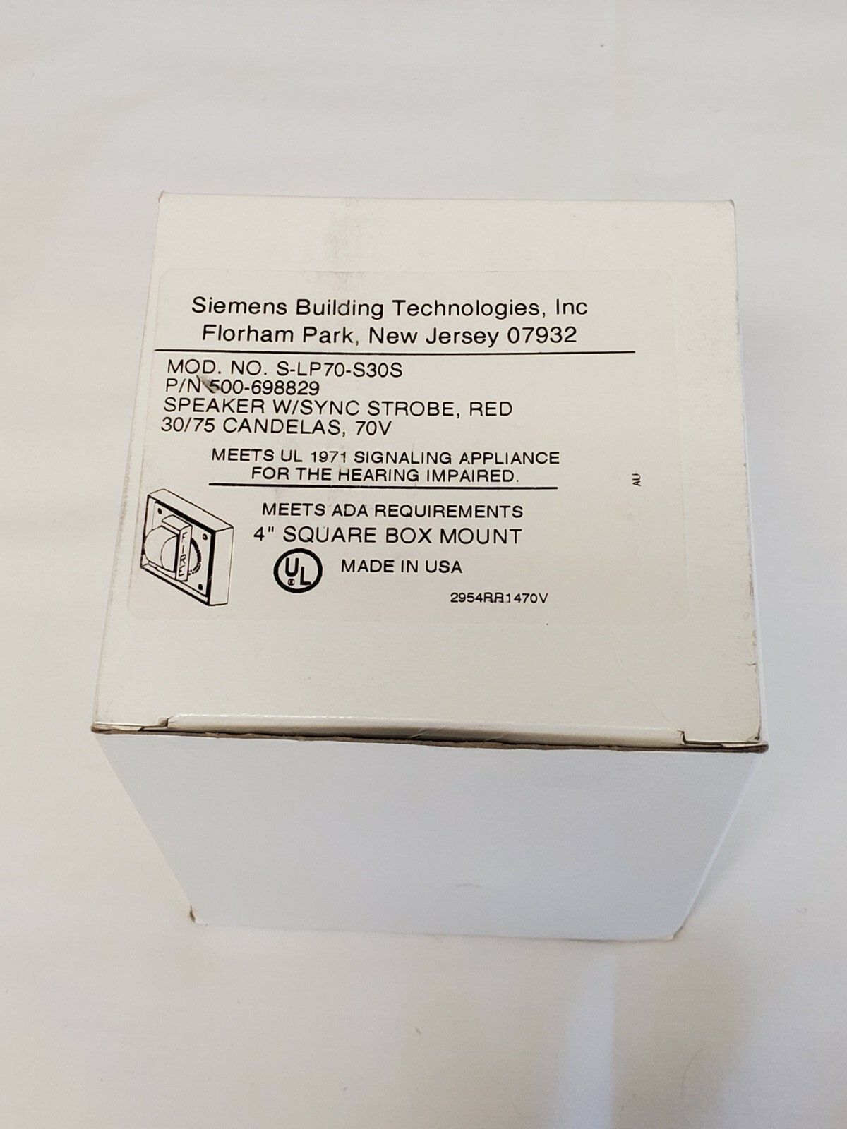 siemens s-lp70-s30s 500-698829 Speaker sync strobe red NEW IN BOX!!