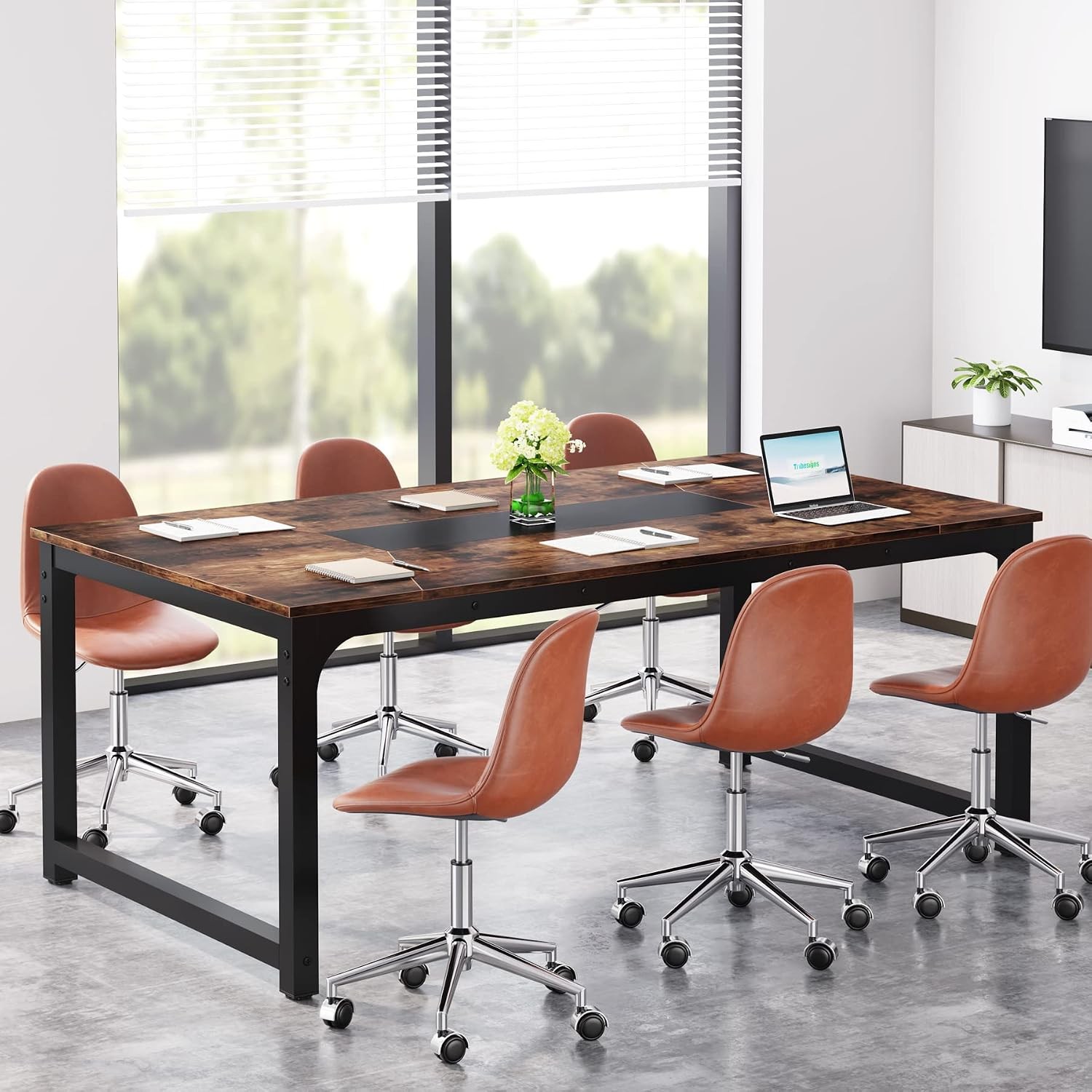 Conference Table 6FT Meeting Seminar Table Rectangular Meeting Room Table 70.9L
