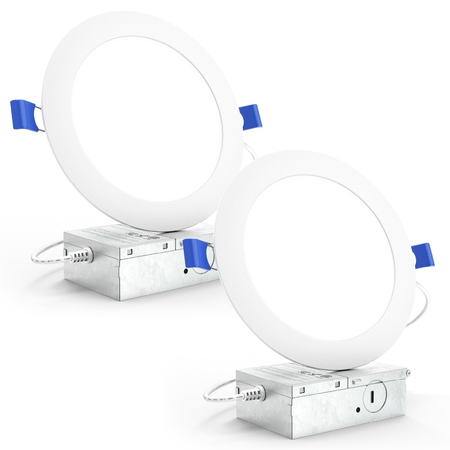 Sunco Recessed Lighting 6 Inch LED, Canless Ceiling 2 Pack, 3000K Warm White