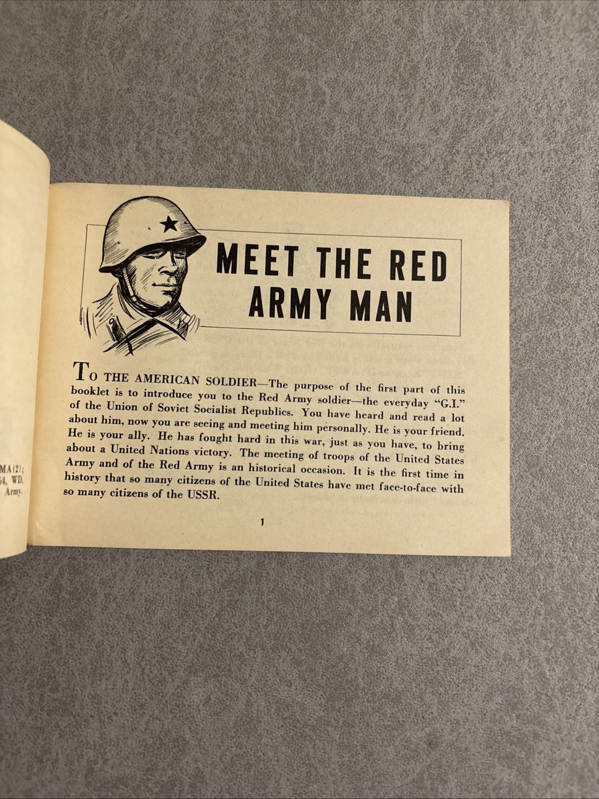 Our Red Army Ally 4”x6” Small Book