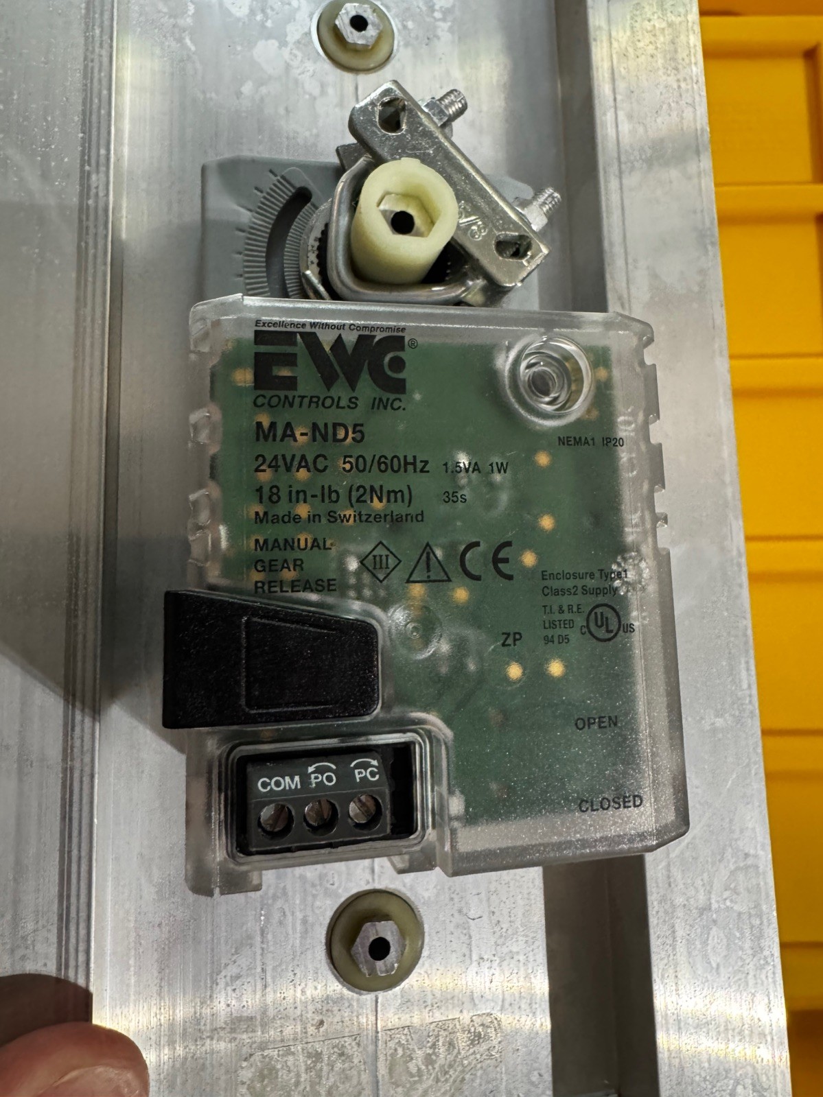EWC Controls 8X12ND Rectangular Motorized Damper