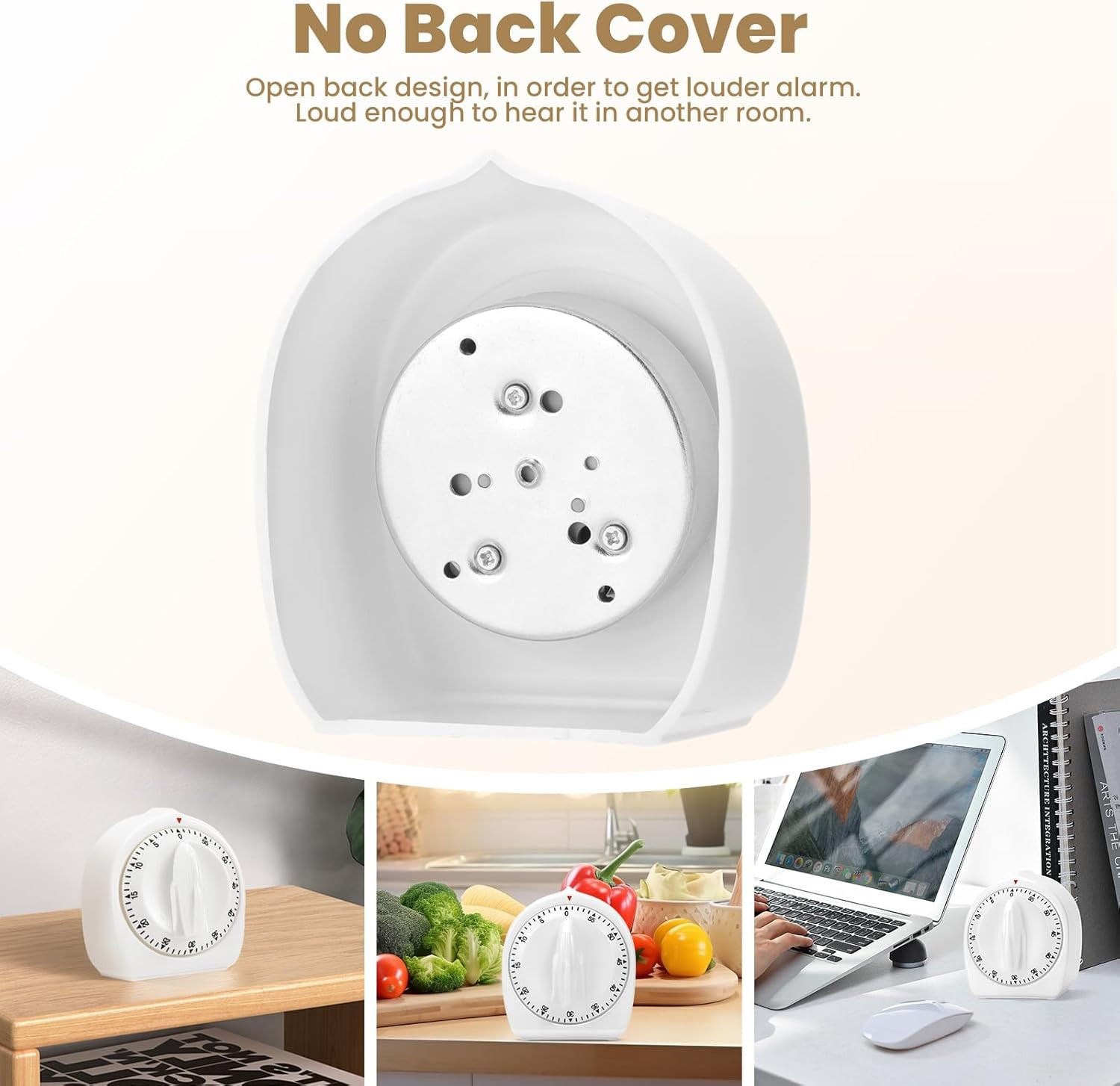 Kitchen Timers for Cooking, 60 Minute Wind up - Chef Cooking Timer with Loud ...