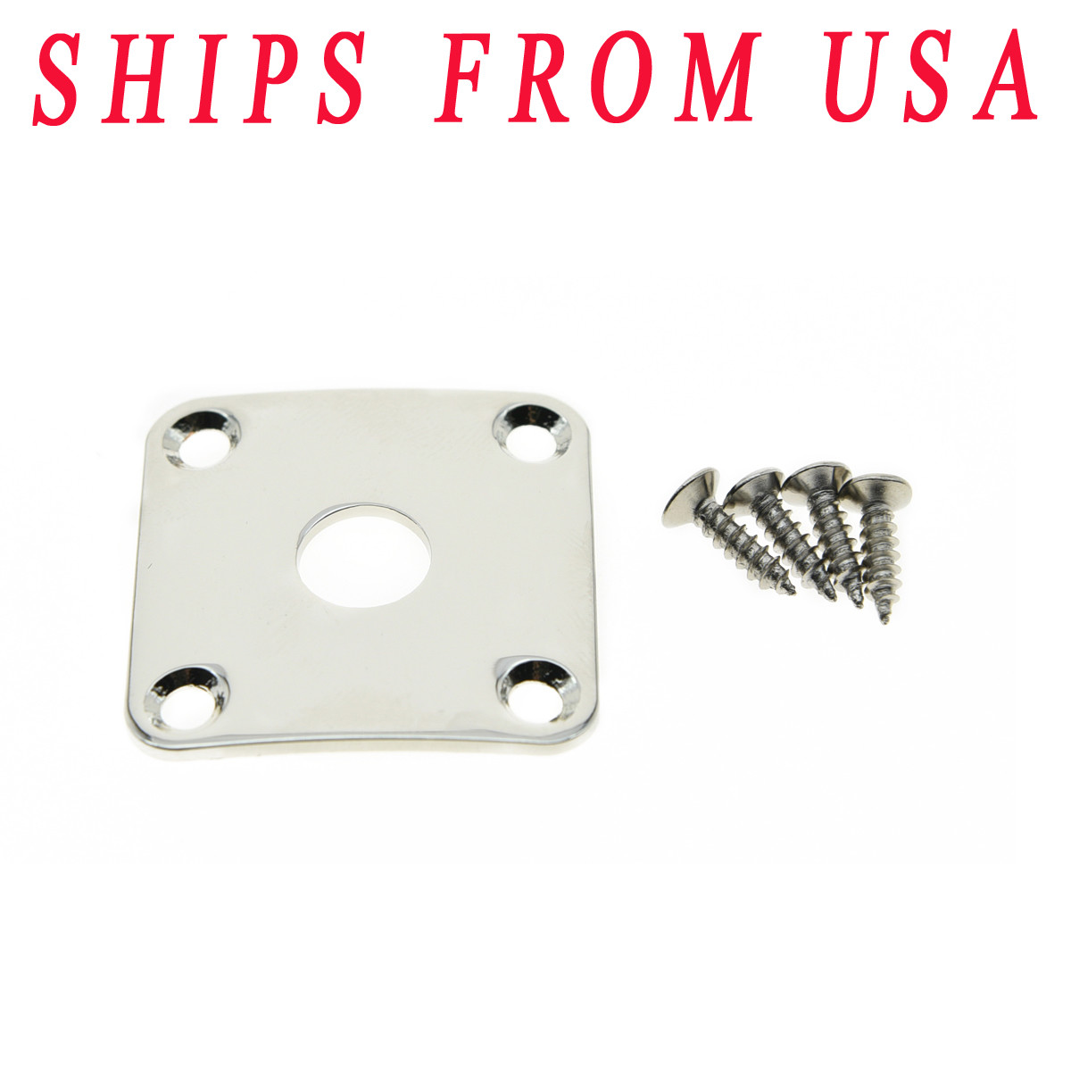 KAISH Metal Curved Bottom Jack Plate Square Jackplate Nickel Fit Gibson Les Paul