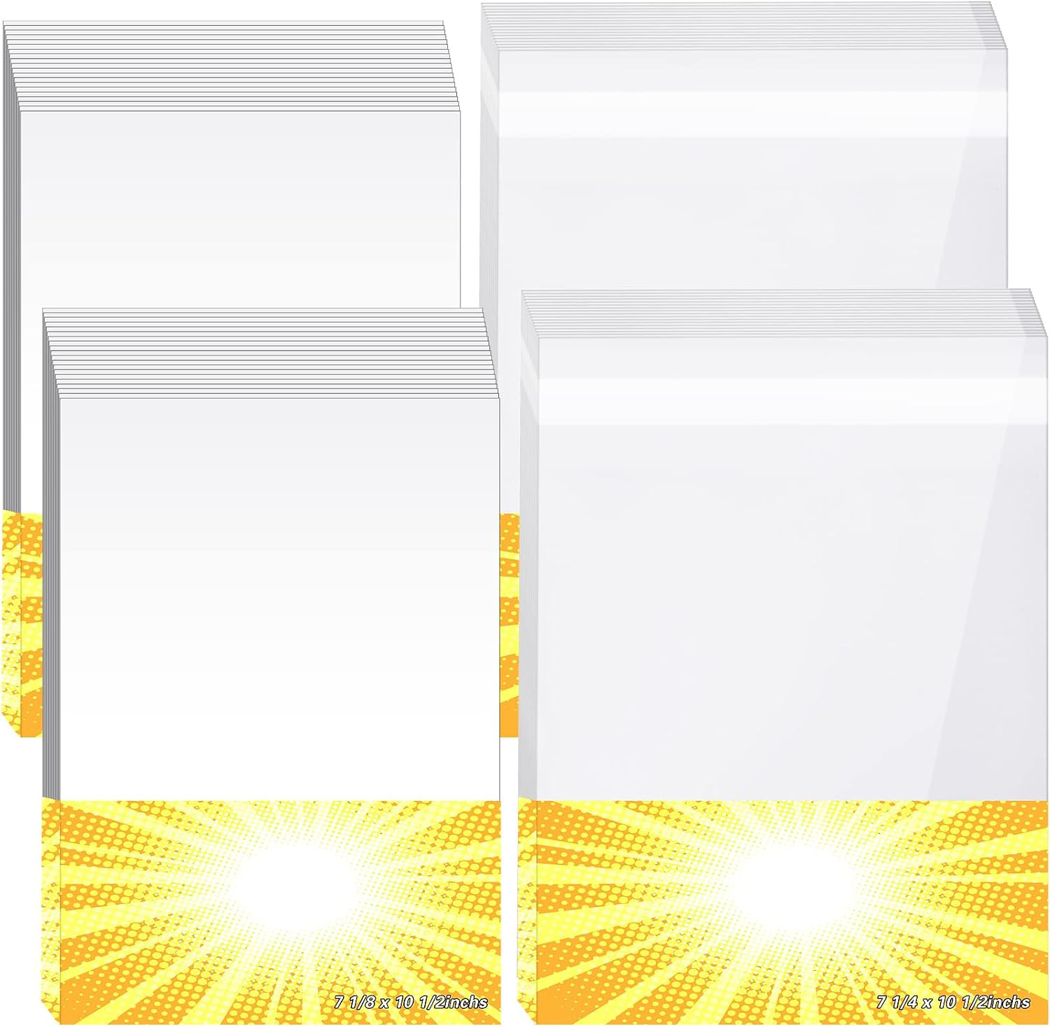 120 Pack Comic Book Bags and Boards for Comic Book Storage,7 1/4" X 10 1/2" Reus