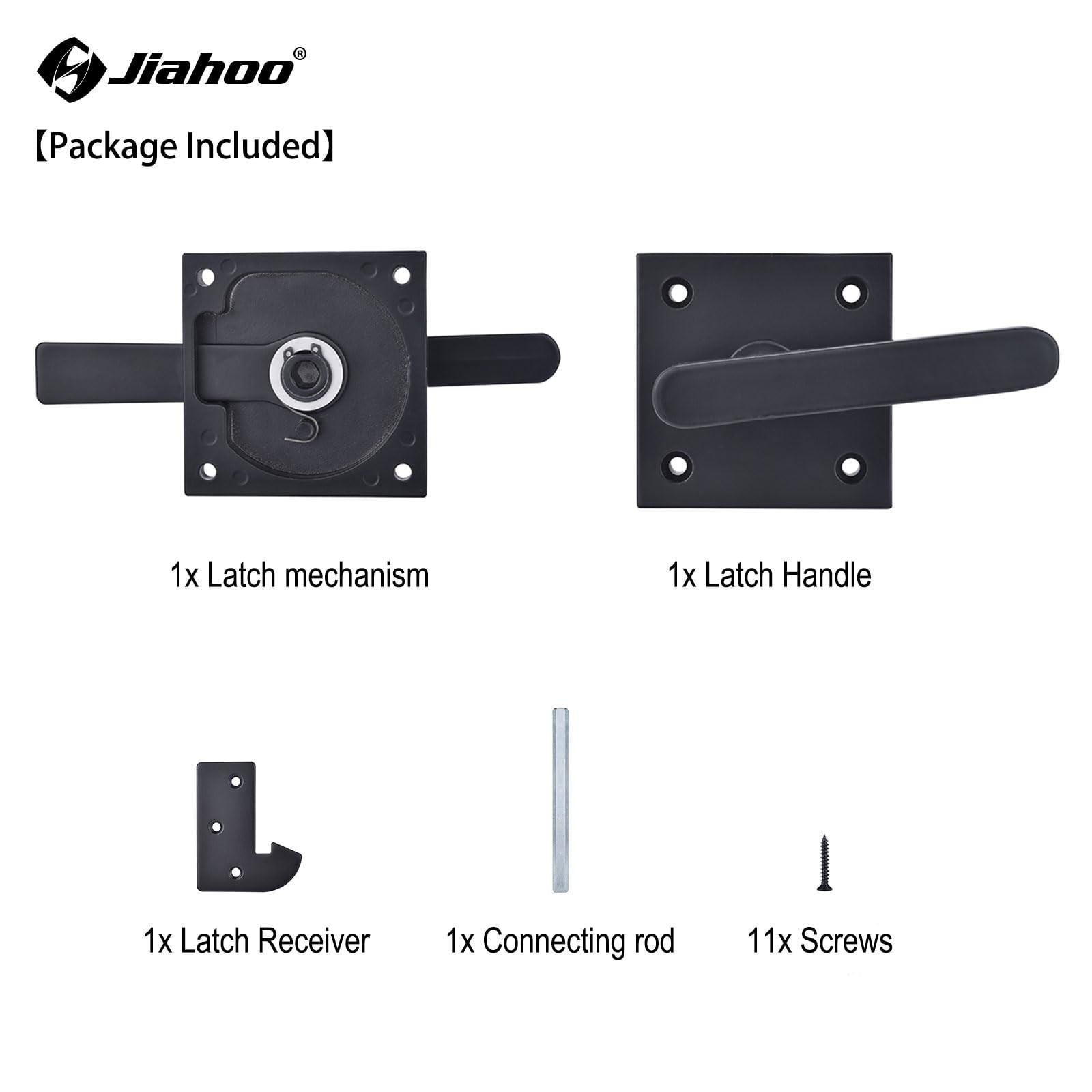 Double Side Gate Latch, Aluminum Self-Locking Gate Latch for Swing Door, Heav...