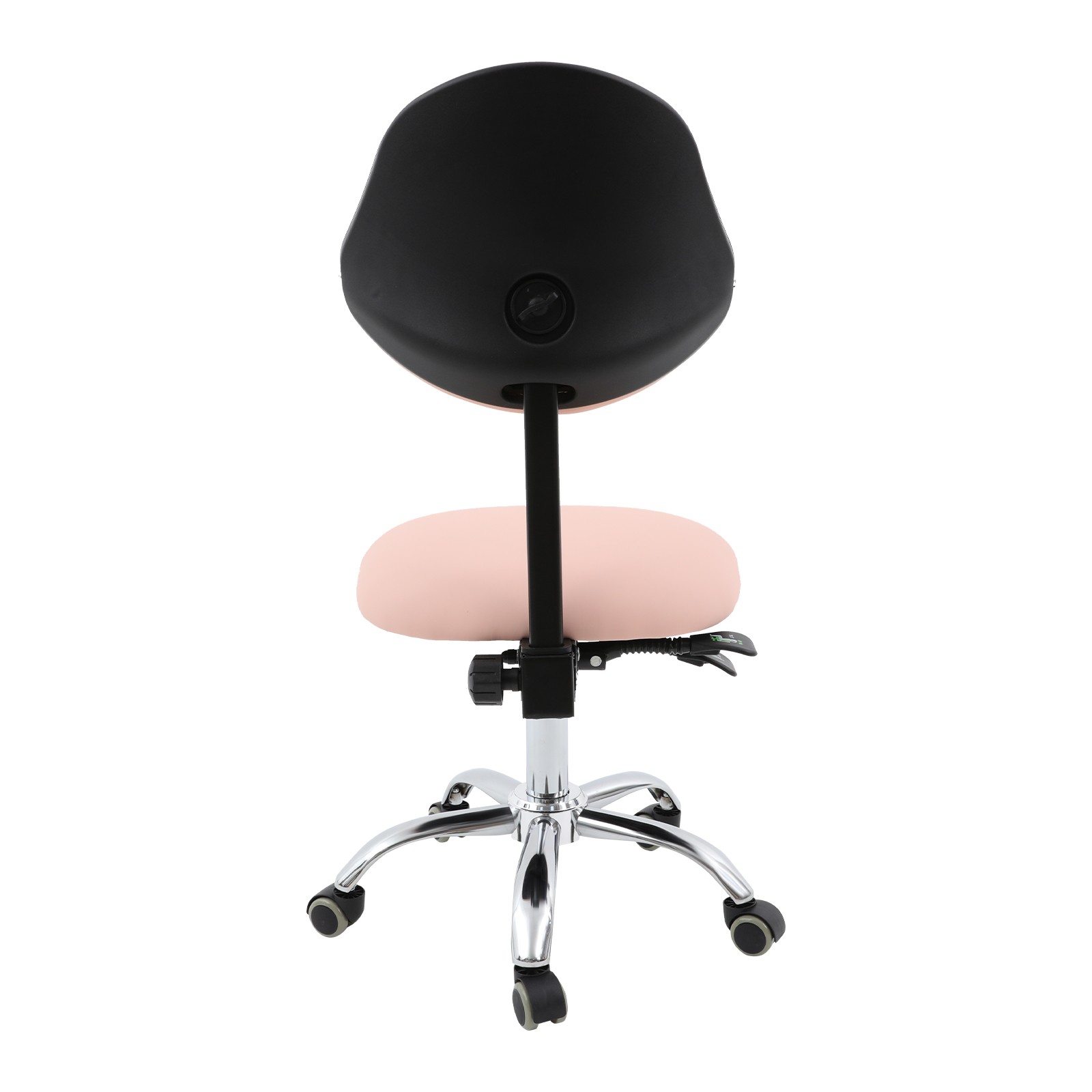 Ergonomic Rolling Stool Chair w/Backrest, Adjustable Saddle Chair Stool w/Wheels
