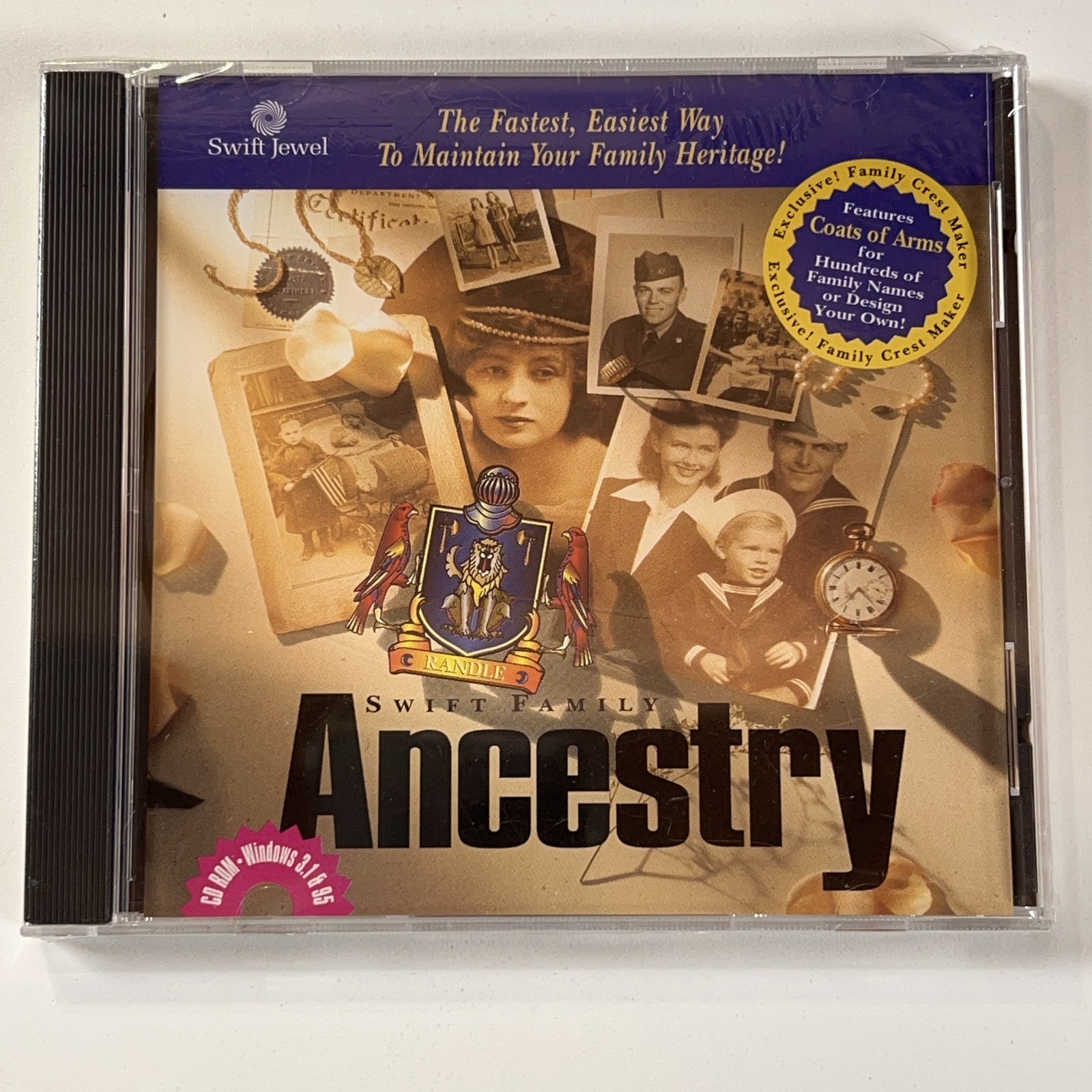 Ancestry Genealogy Software CD Swift Jewel