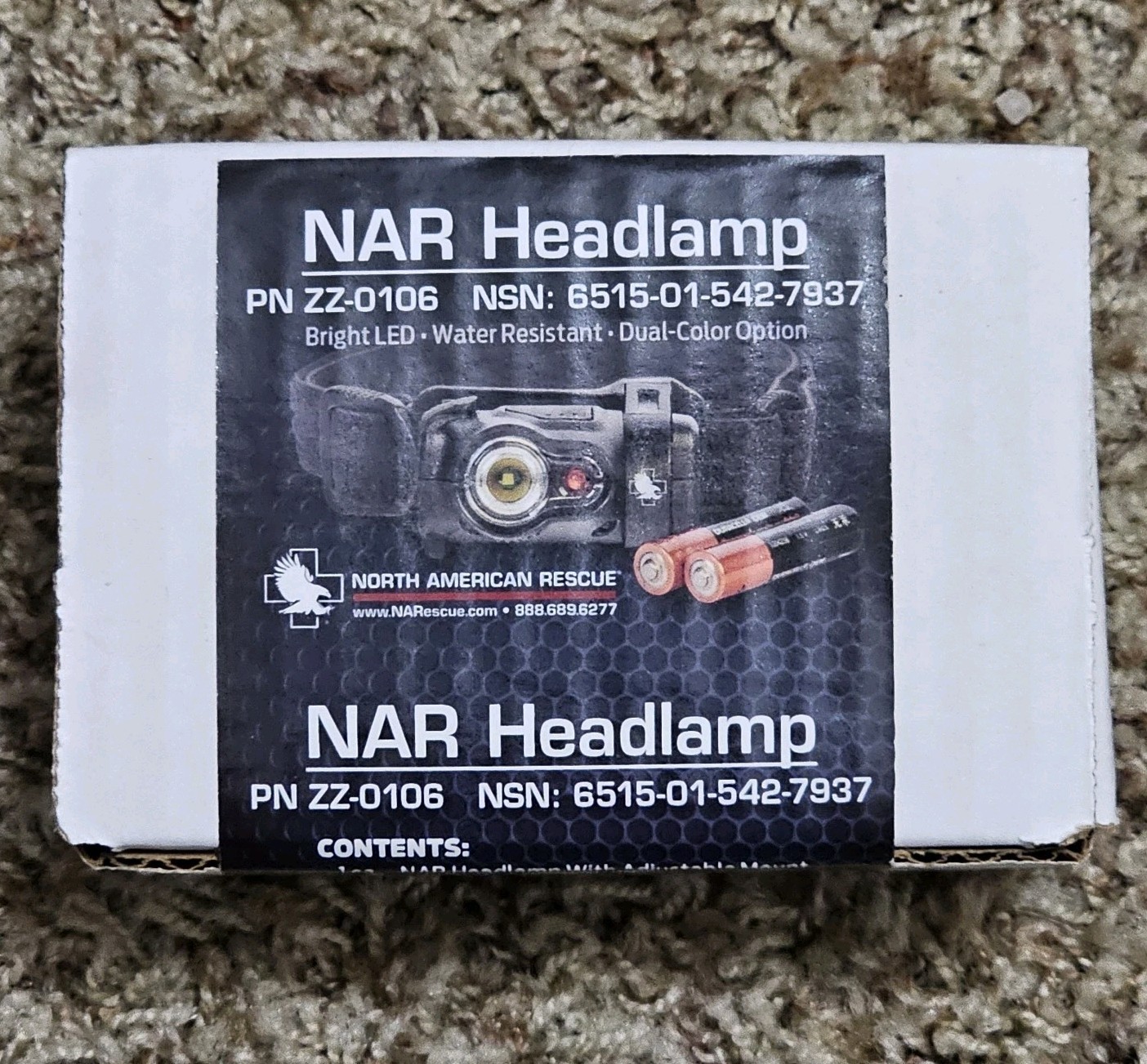 NAR North American Rescue Headlamp * NEW IN BOX * P/N ZZ-0106 * 6515-01-542-7937
