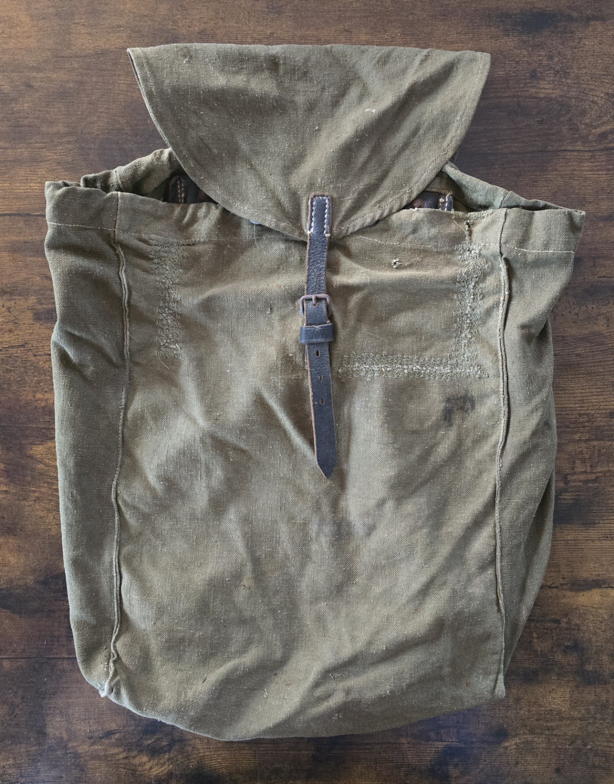 WW2 German "Artillery" Rucksack, A-Frame Compatible, Field Repairs, BEAUTIFUL