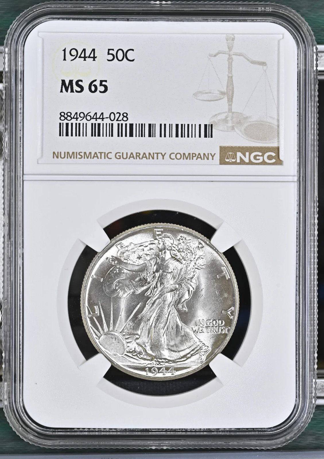 1944 Walking Liberty Half Dollar NGC MS-65