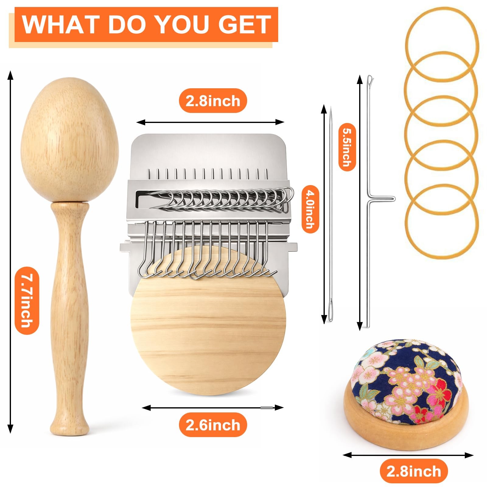 Knit Patch Kit, Mini Darning Loom, Darning Egg Weaving Tool Include Small Wea...