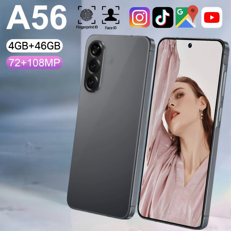 A56 4GB+64GB Unlocked Smartphone 7.3" Screen 108MP Rear Camera Android 15