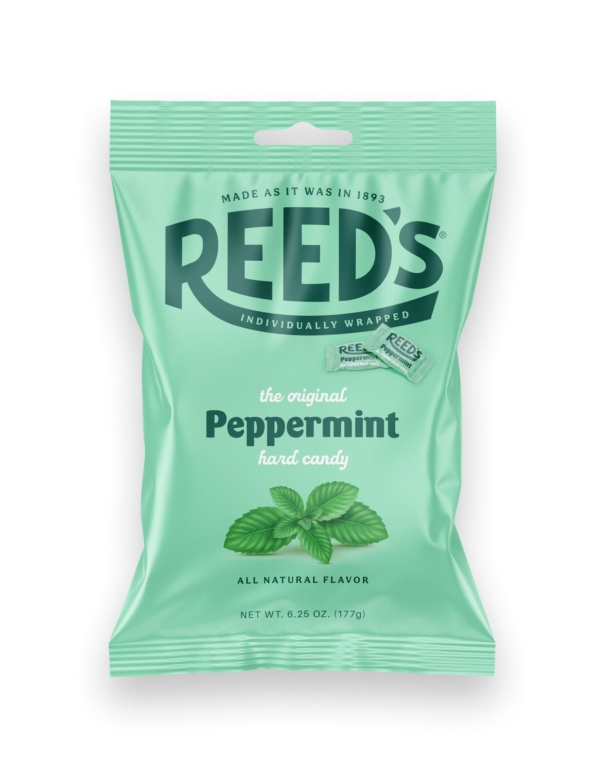 Reed’s Peppermint Candy, 6.25oz Bag (Pack of 1) Individually Wrapped...