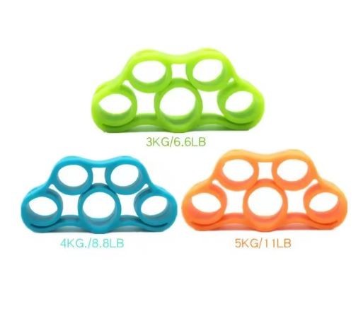 3PCS Hand Gripper Silicone Finger Expander Exercise Hand Grip Wrist Strength