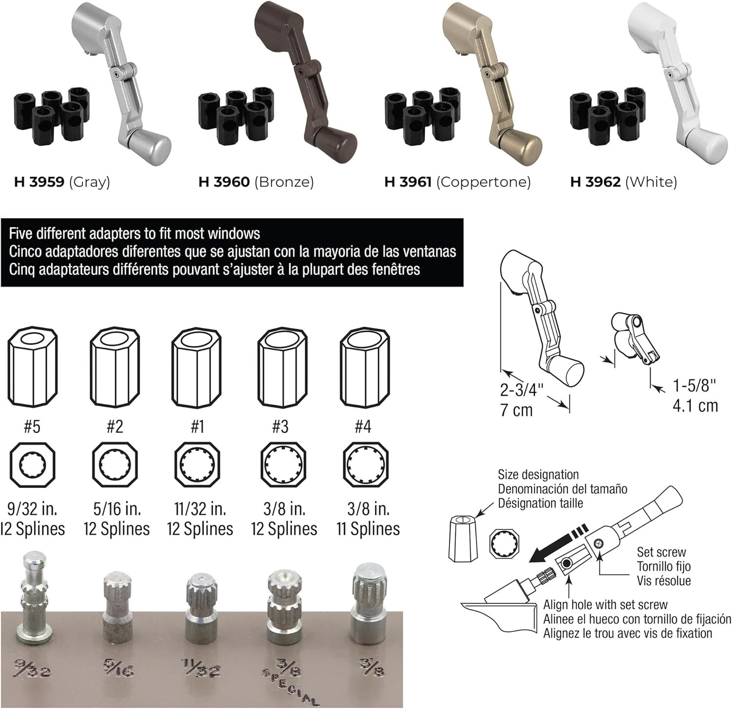 Modern Diecast Window Crank Handle - Folding Design for Enhanced Functionality