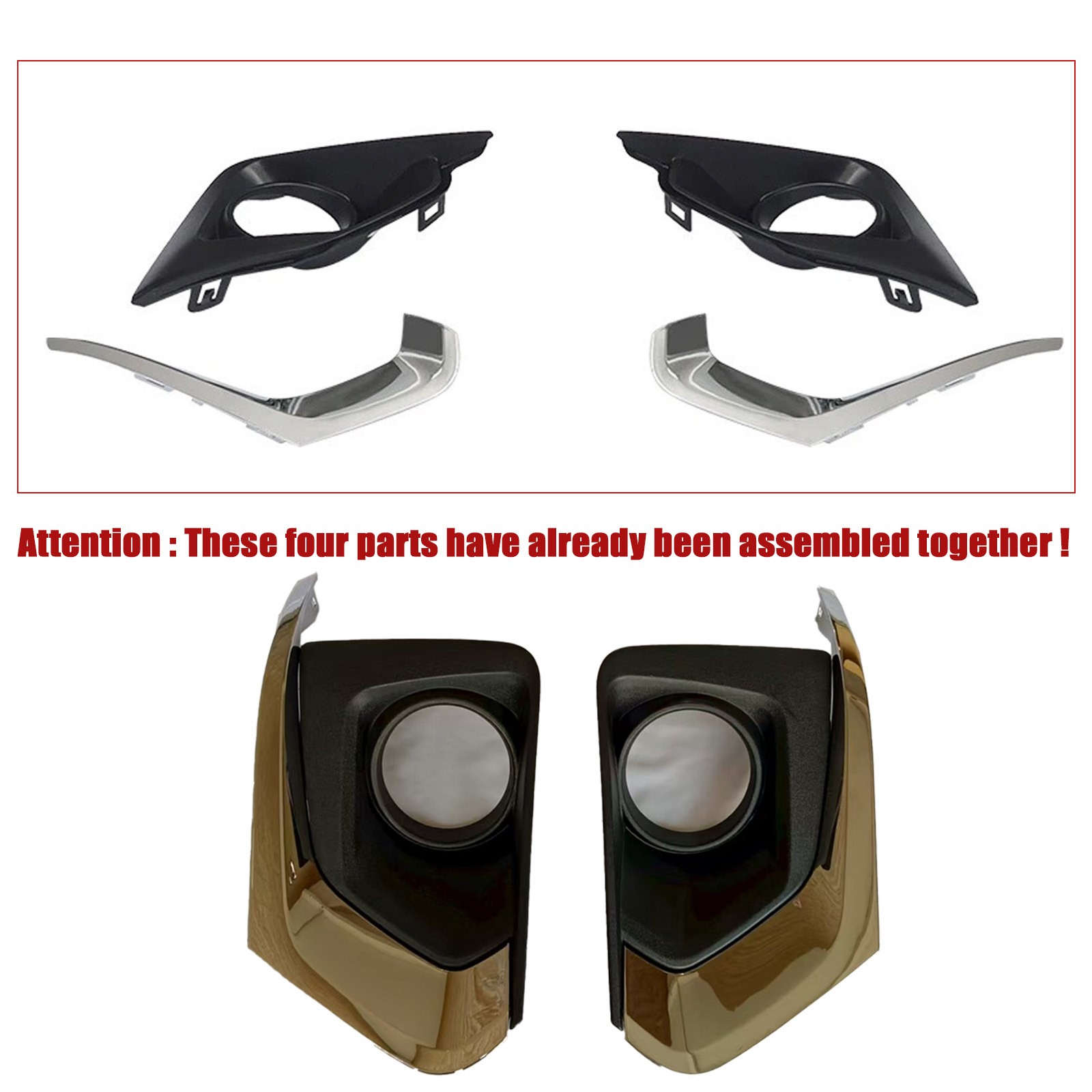 Front Bumper Cover Grille Assembly Kit Set For Chevy Traverse 2018-2021
