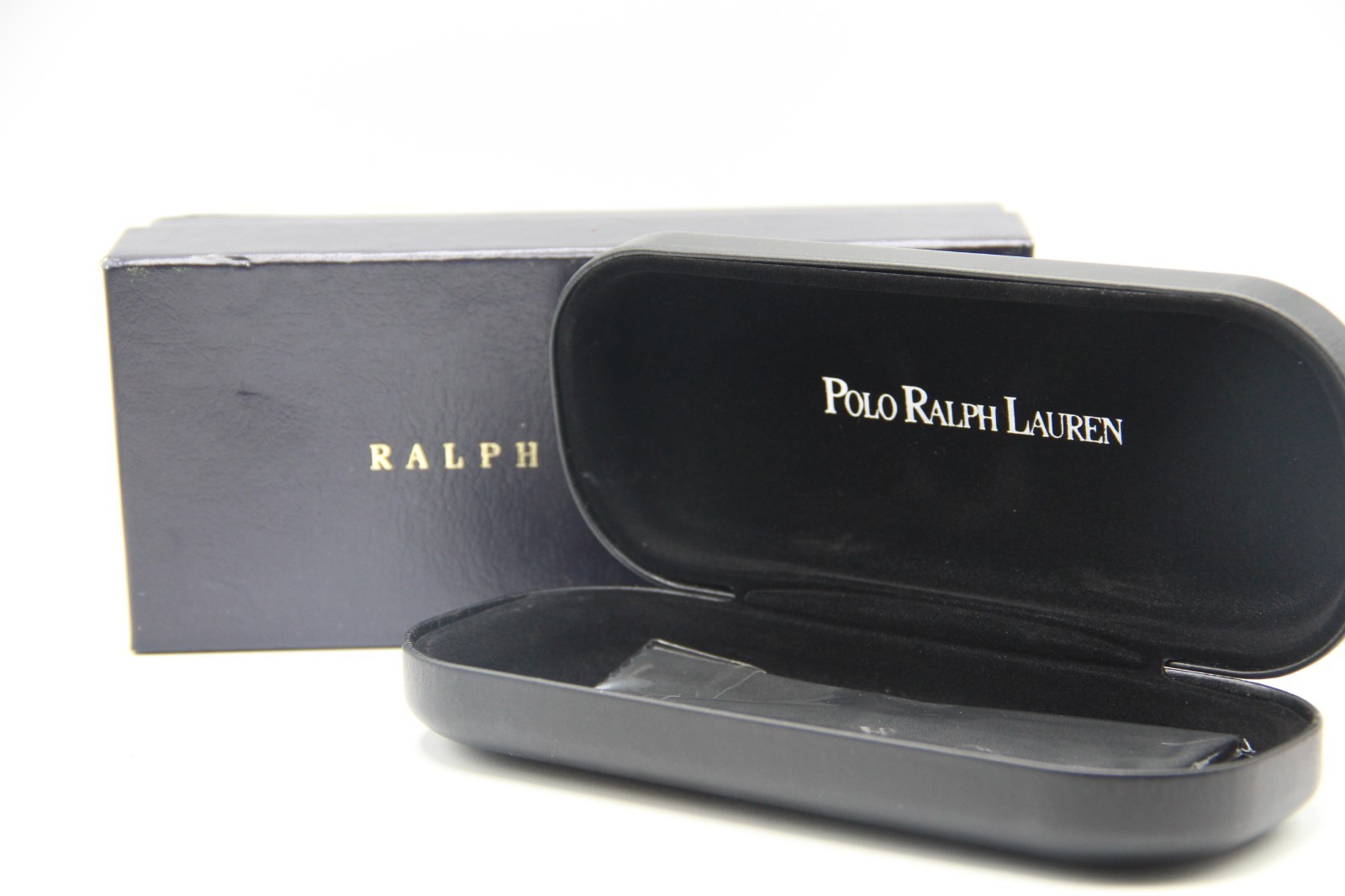 POLO RALPH LAUREN AUTHENTIC EYEGLASSES SUNGLASSES BLACK HARD SMALL CASE CLOTH
