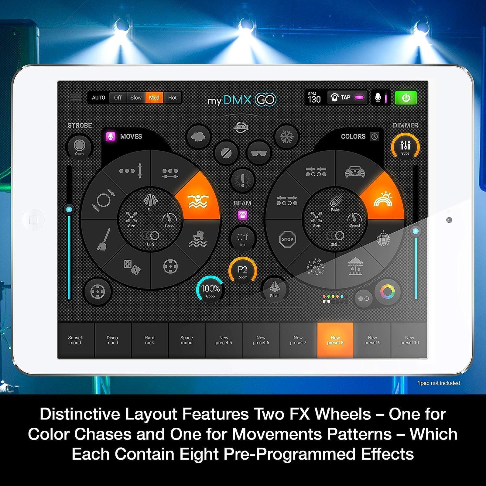 Wireless DMX Lighting Controller MyDMXGo App 256 Channel Stage Lighting System