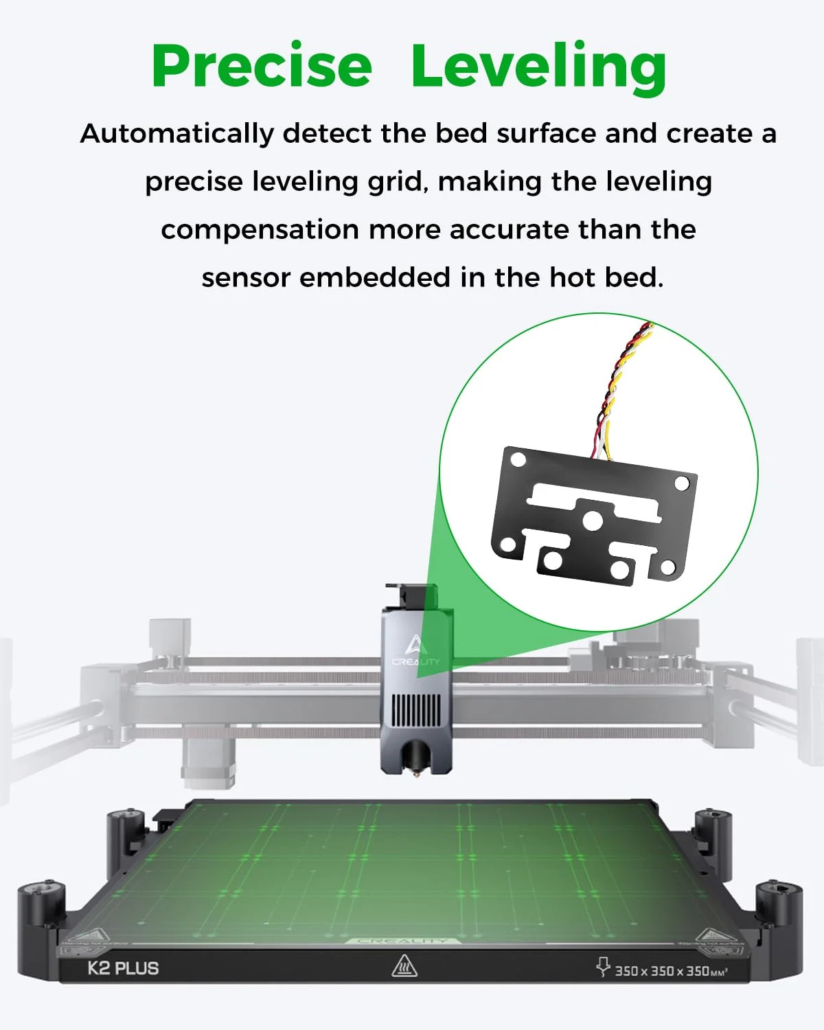 Official K2 Plus Strain Gauge, High Precision Auto-Leveling Sensor, 3D