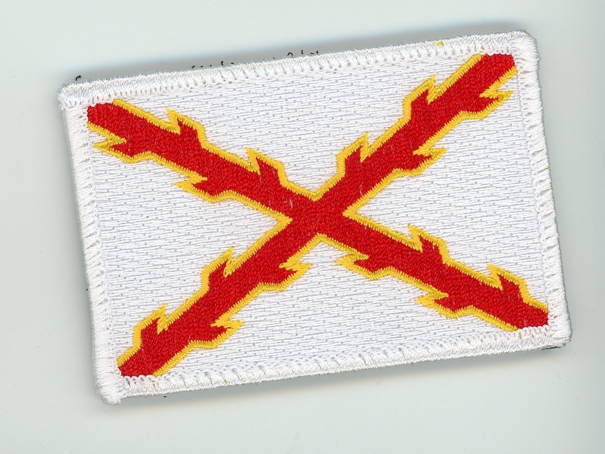 PATCH SPAIN ARMY BURGUNDY FLAG VEL BACK PARCHE