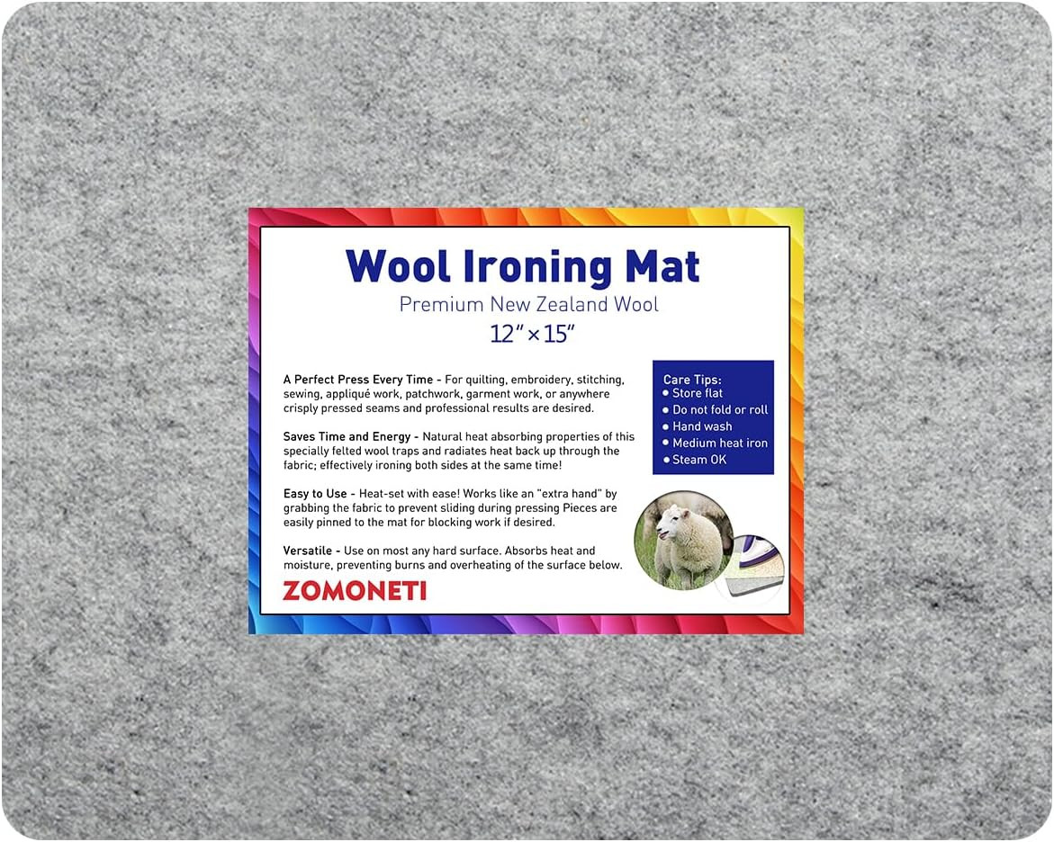 15" X 12" Wool Pressing Mat 100% New Zealand Felted Wool Ironing Mat Pad Blanket
